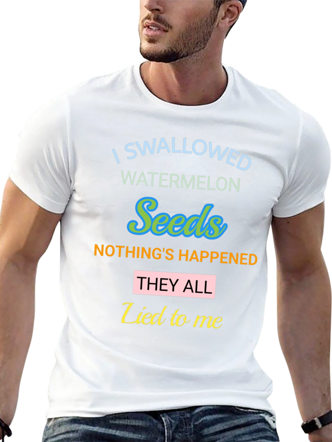 Funny Watermelon Seeds Graphic Tee
