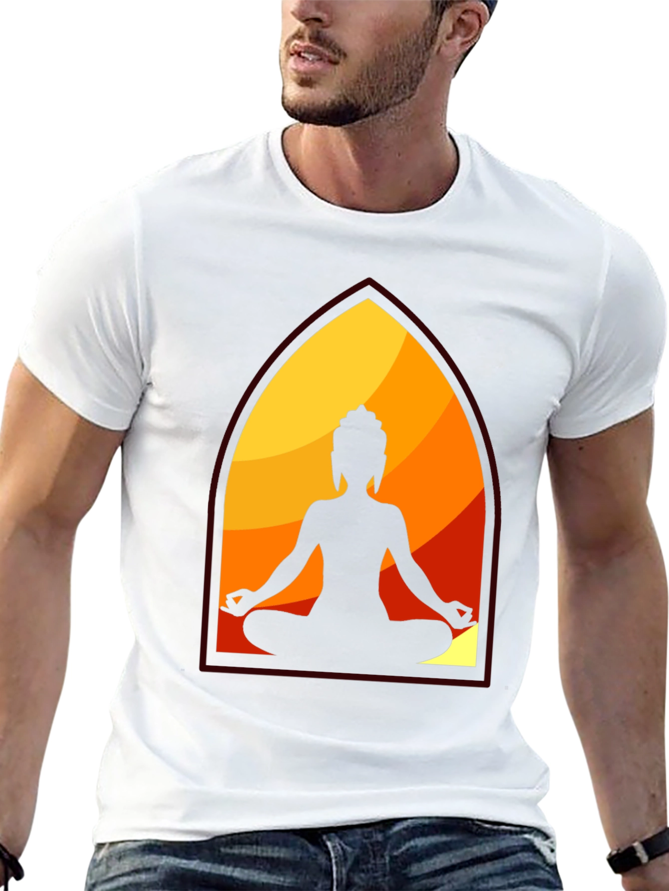 Buddha Silhouette Graphic Tee - Meditation Vibes