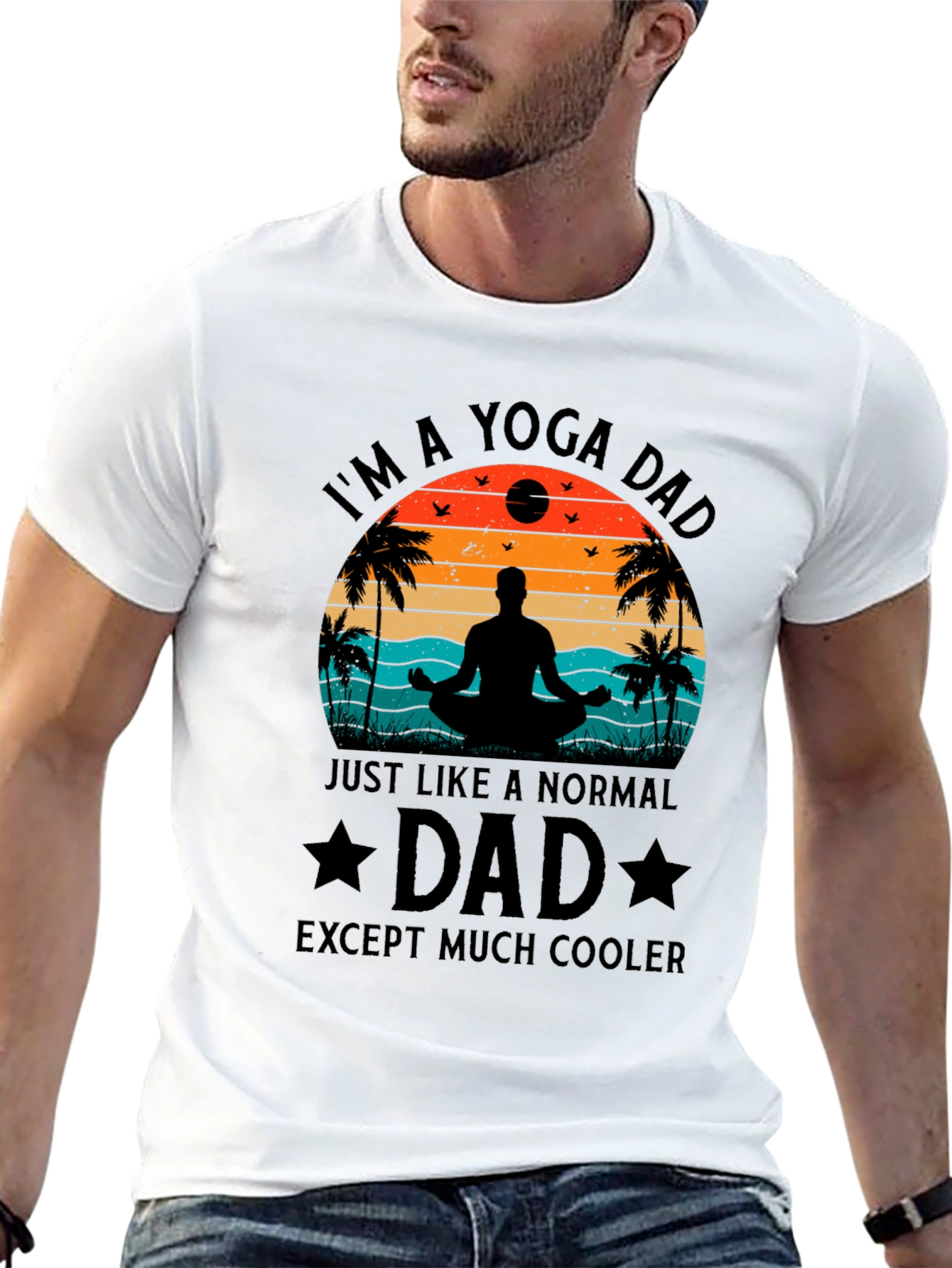 Yoga Dad Black T-Shirt - Cool Fathers Day Gift