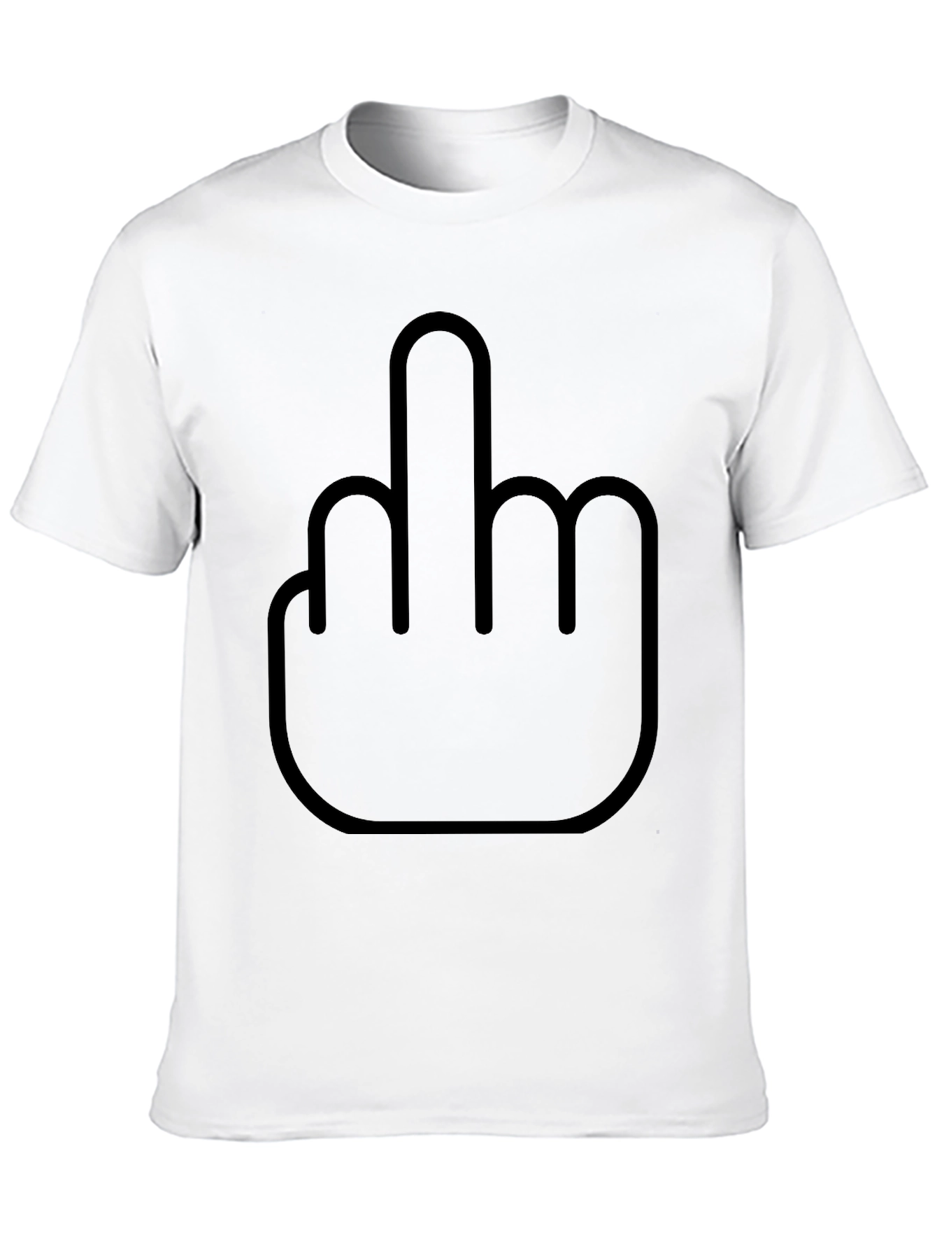 Funny Middle Finger Graphic Black T-Shirt