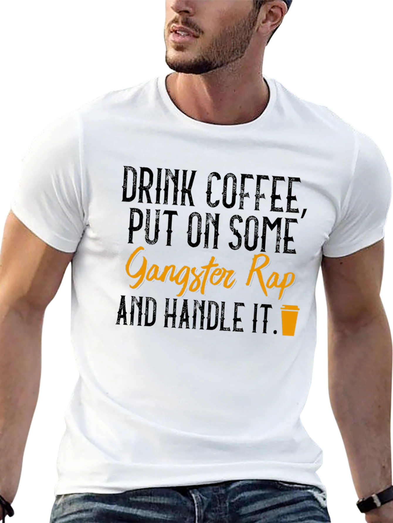 Drink Coffee Gangster Rap T-Shirt