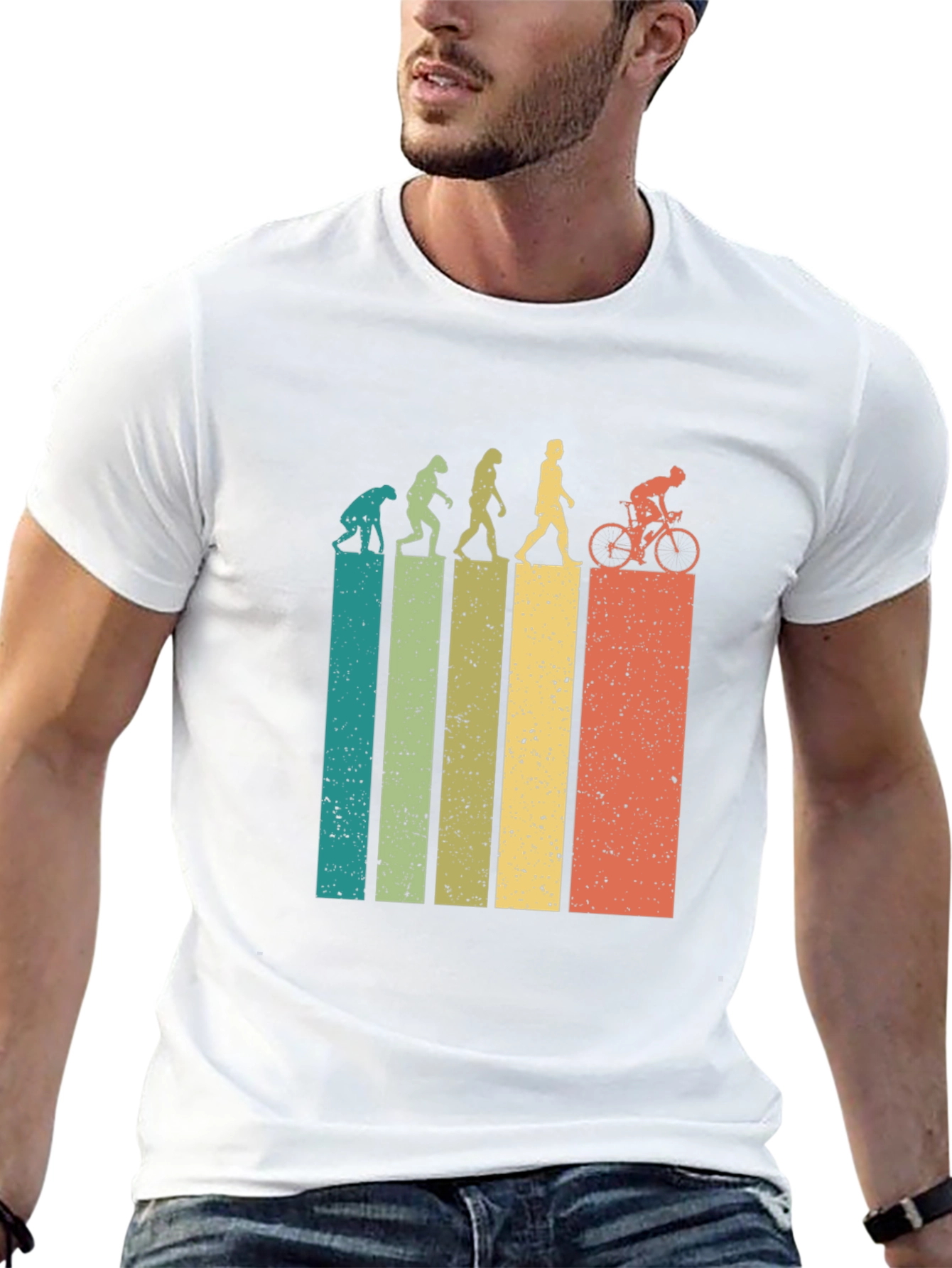 Evolution of Cyclist Graphic Tee