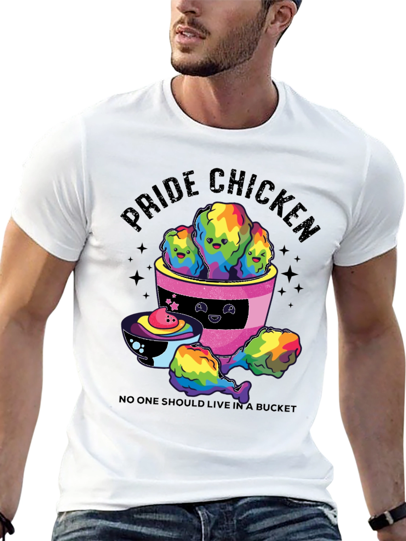 Pride Chicken Graphic T-Shirt - LGBTQ+ Support