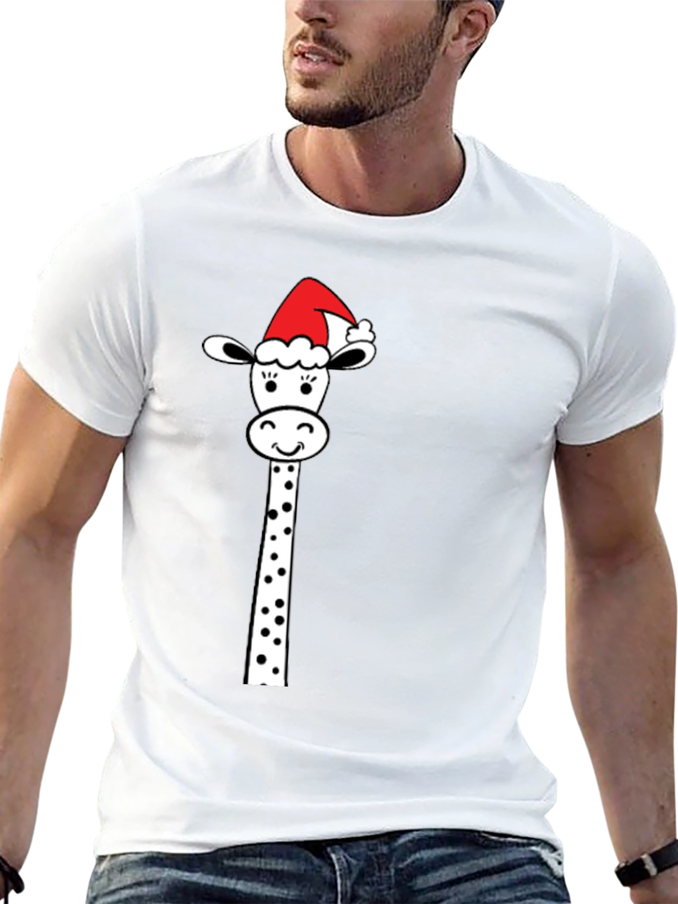 Festive Giraffe Graphic Tee