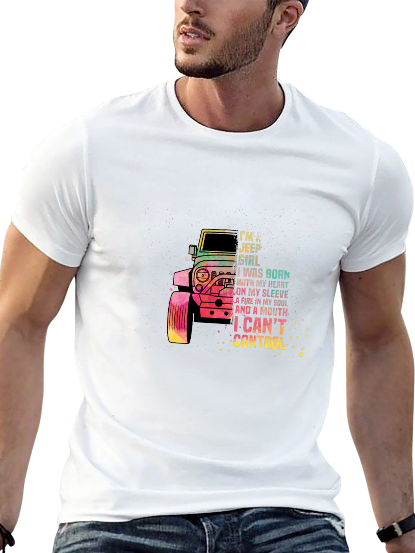Jeep Girl Graphic Tee - I Cant Control