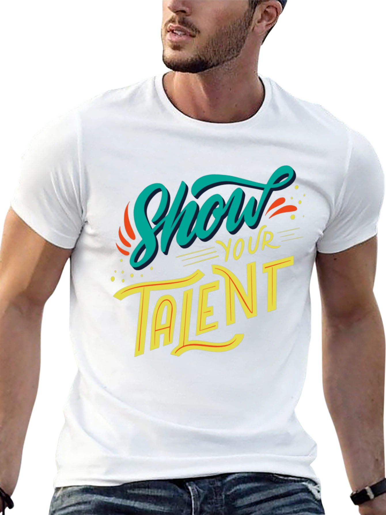 Show Your Talent Graphic Black T-Shirt