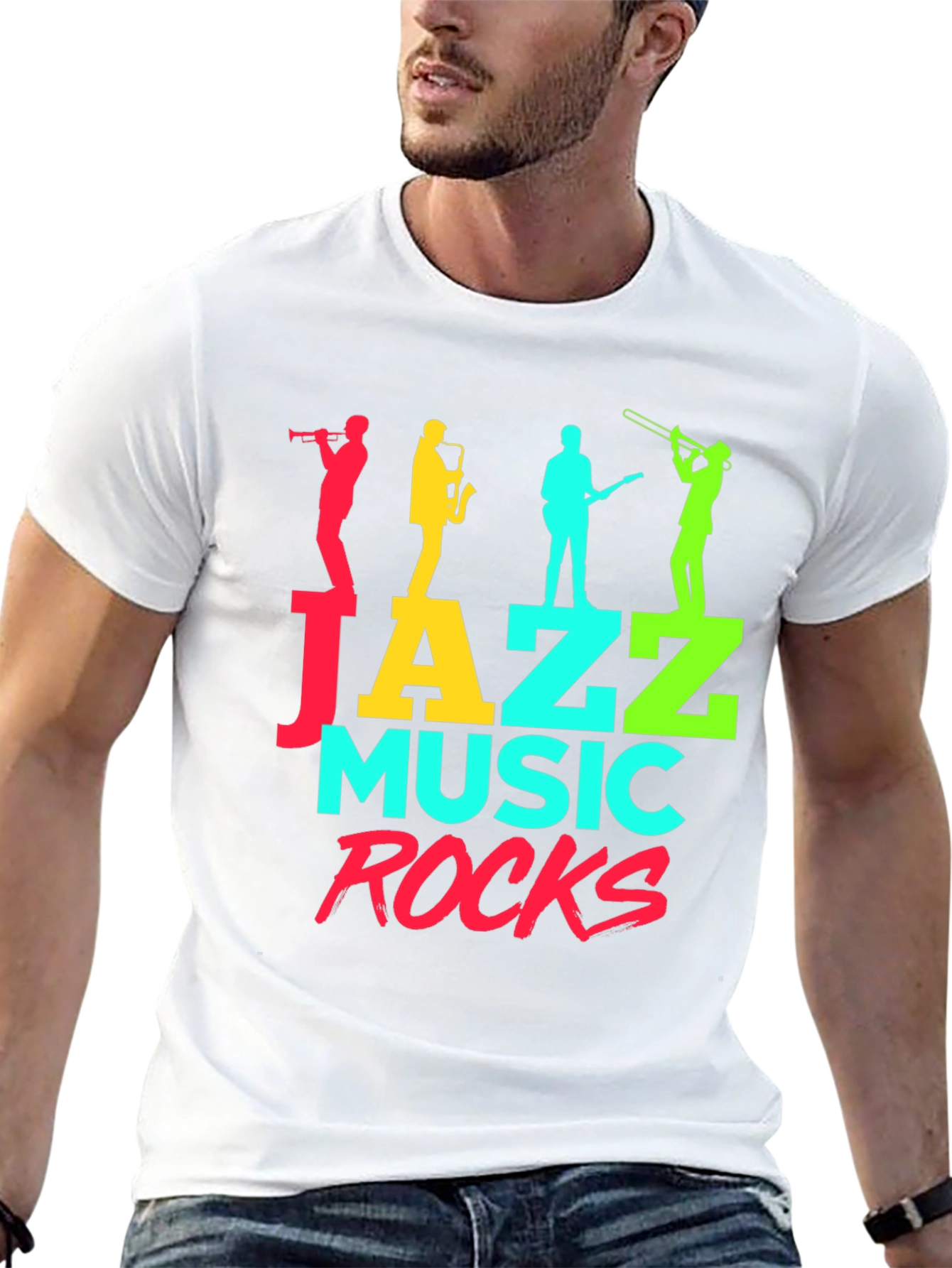 Jazz Music Rocks Graphic T-Shirt