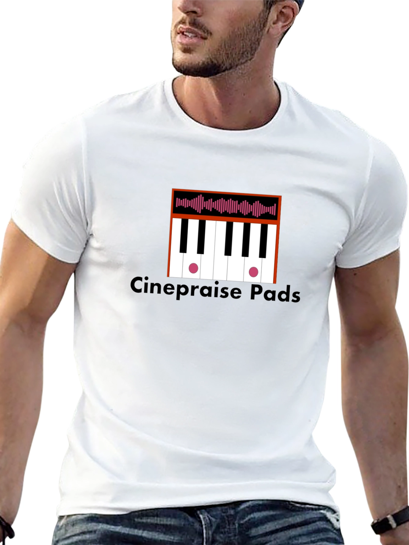 Cinepraise Pads T-Shirt - Keyboard Music Design