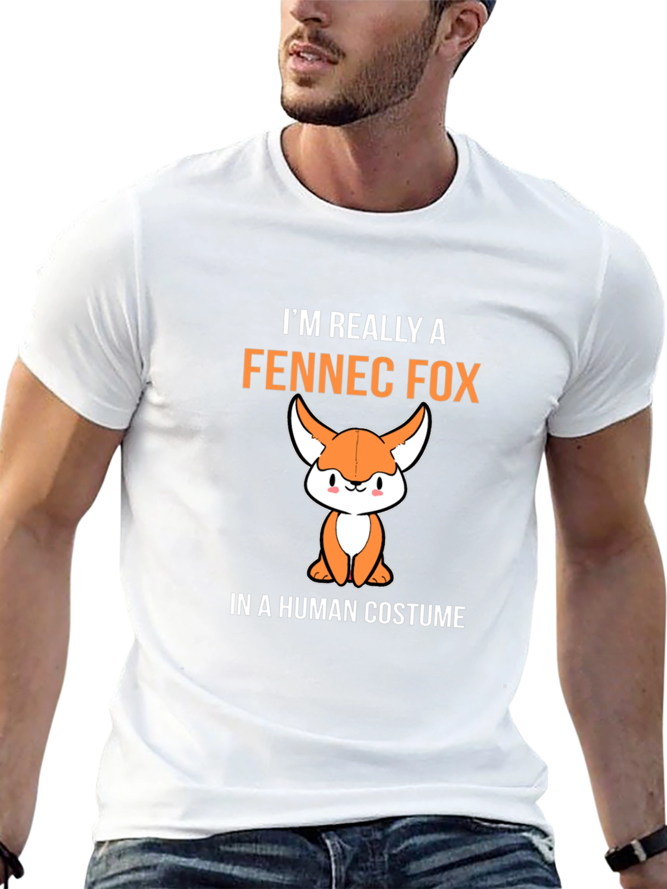 Fennec Fox in Human Costume T-Shirt