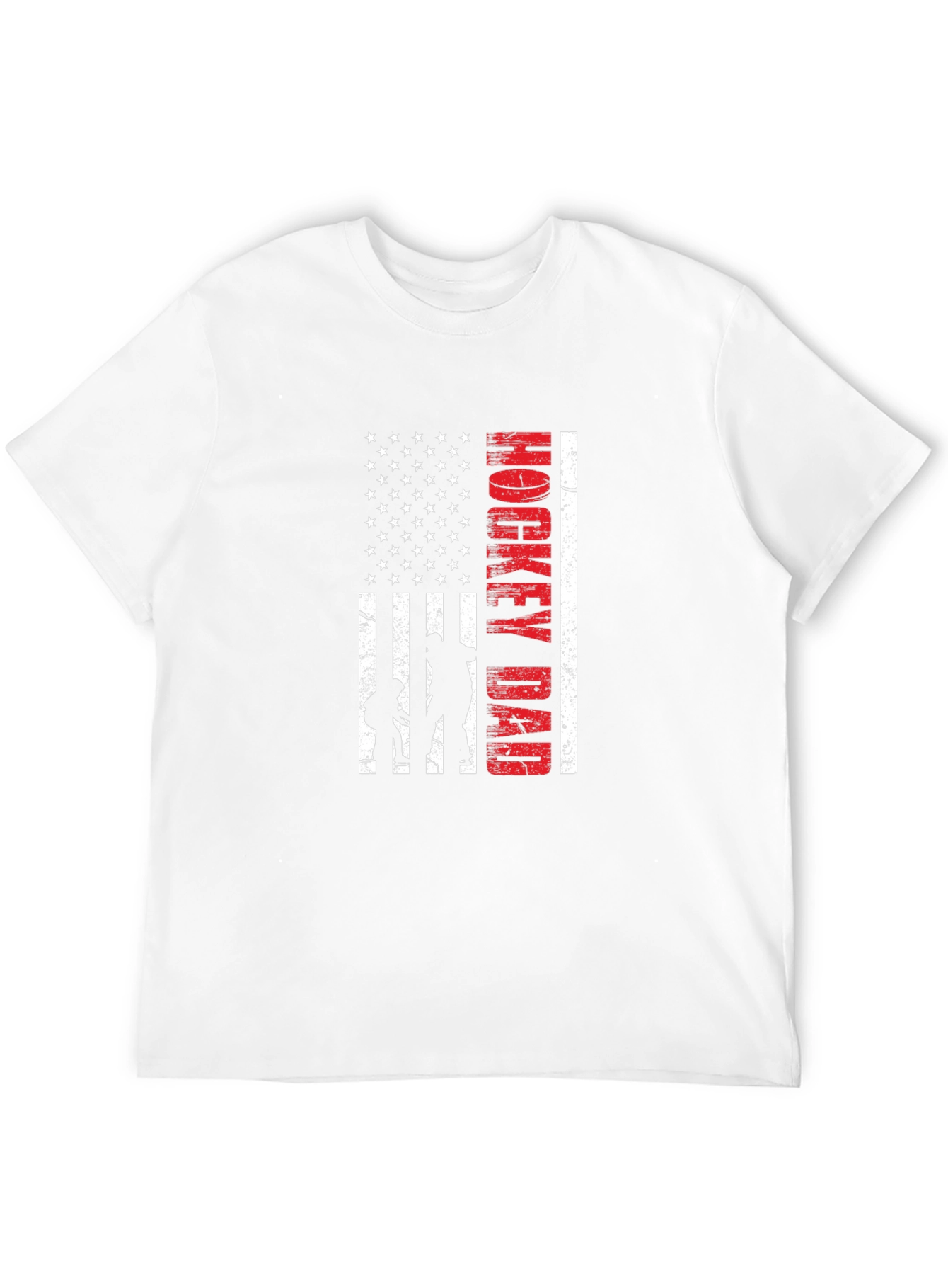 Hockey Dad Graphic Tee - USA Flag Design
