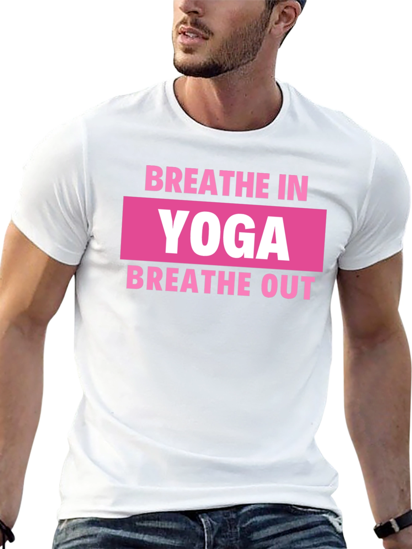 Yoga Breathe In Breathe Out Graphic Tee