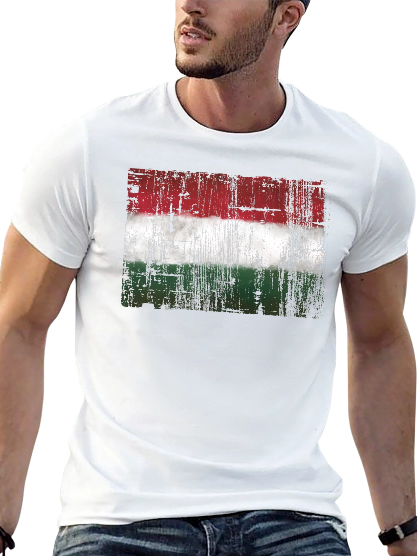 Hungary Flag T-Shirt - Distressed Style