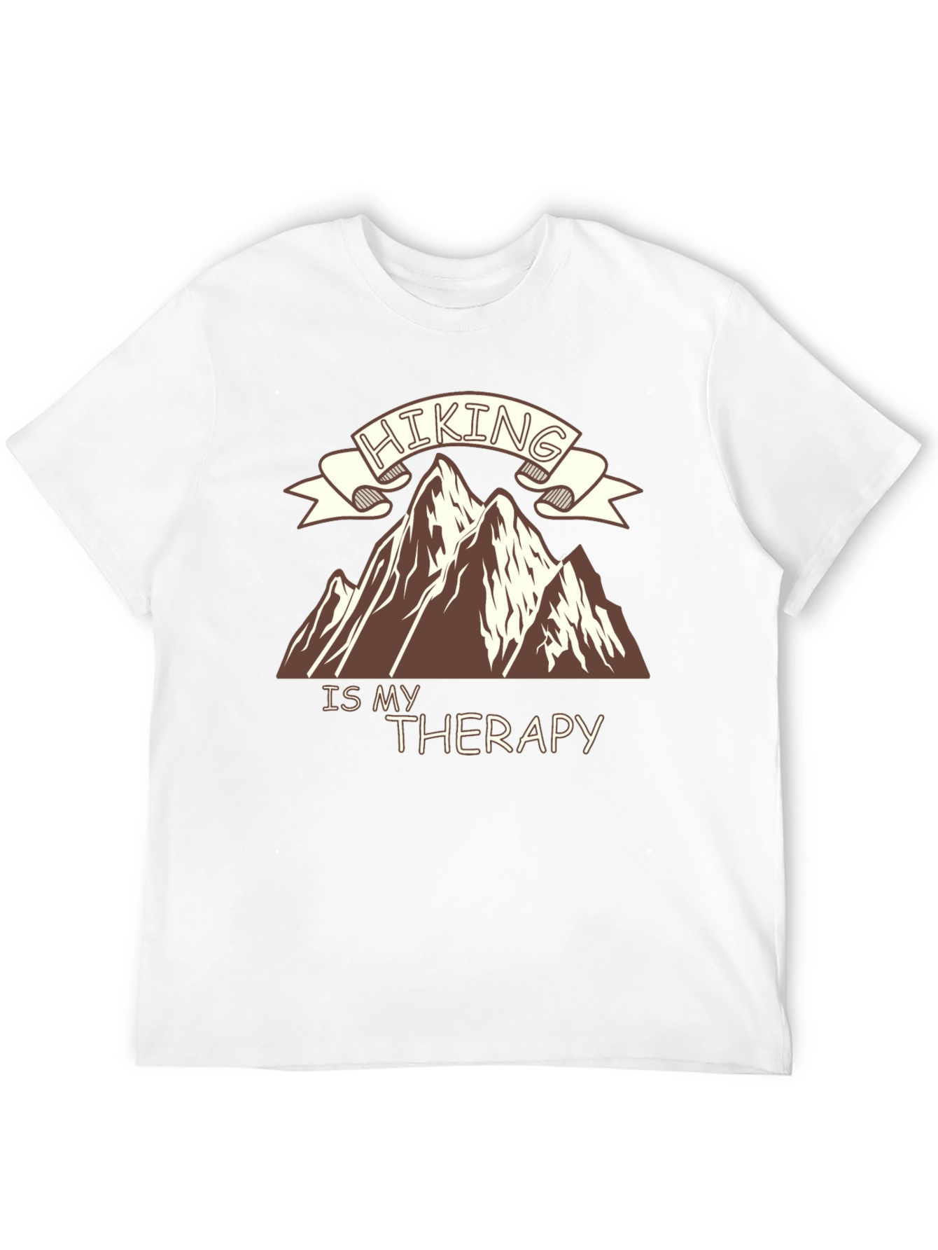 Hiking is My Therapy Graphic Tee - Black