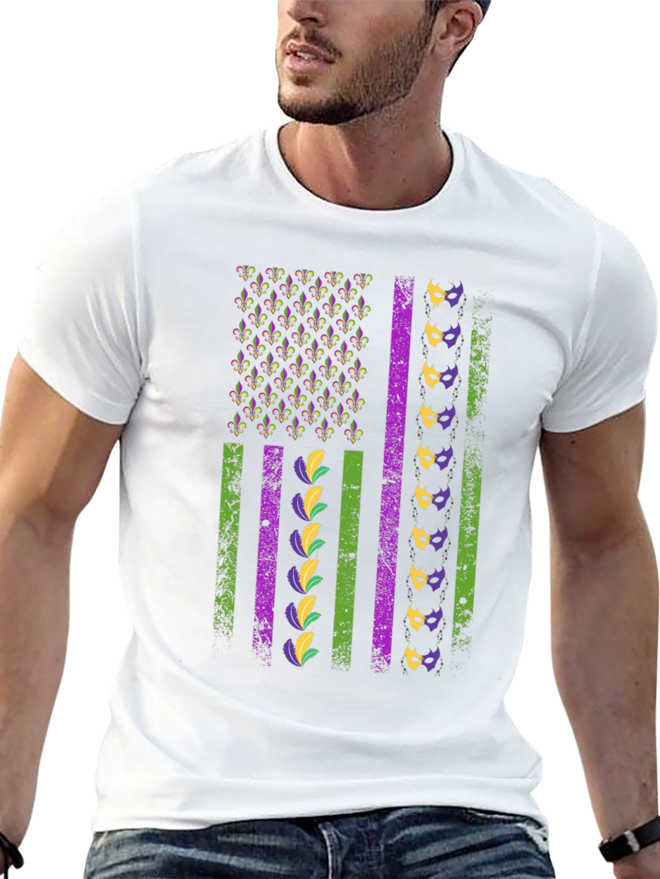Mardi Gras Flag T-Shirt