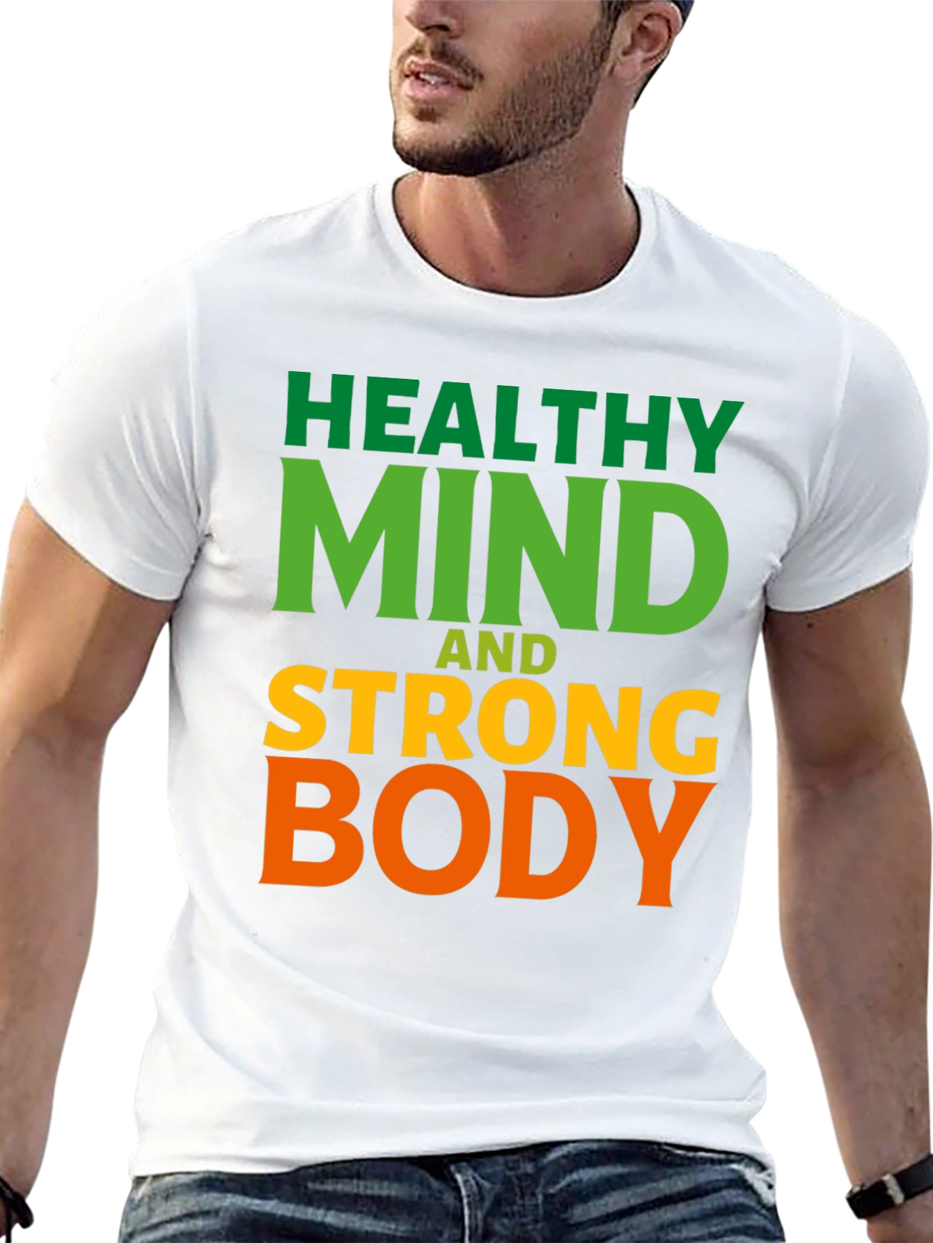 Healthy Mind Strong Body Graphic T-Shirt