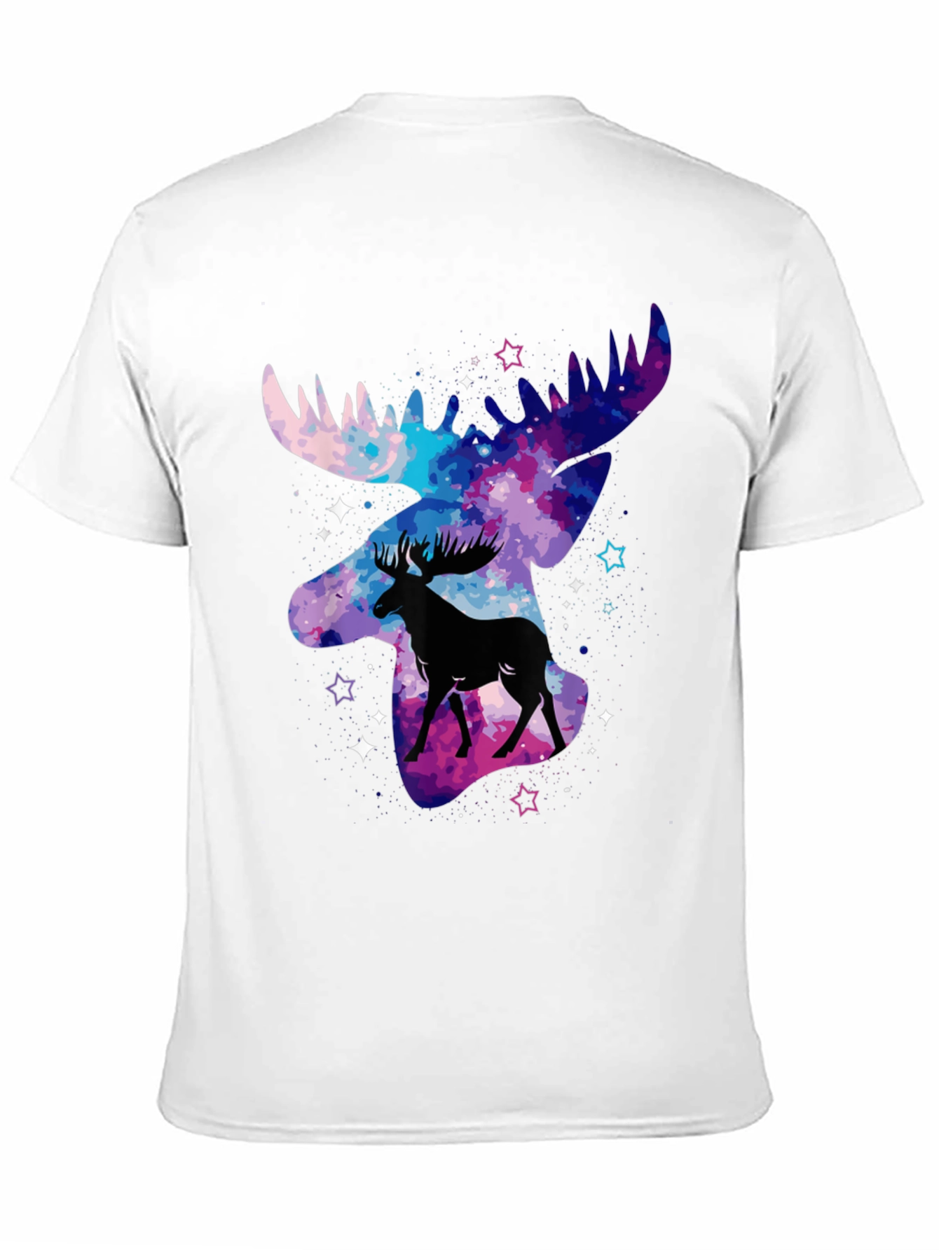 Cosmic Moose T-Shirt - Galaxy Animal Print