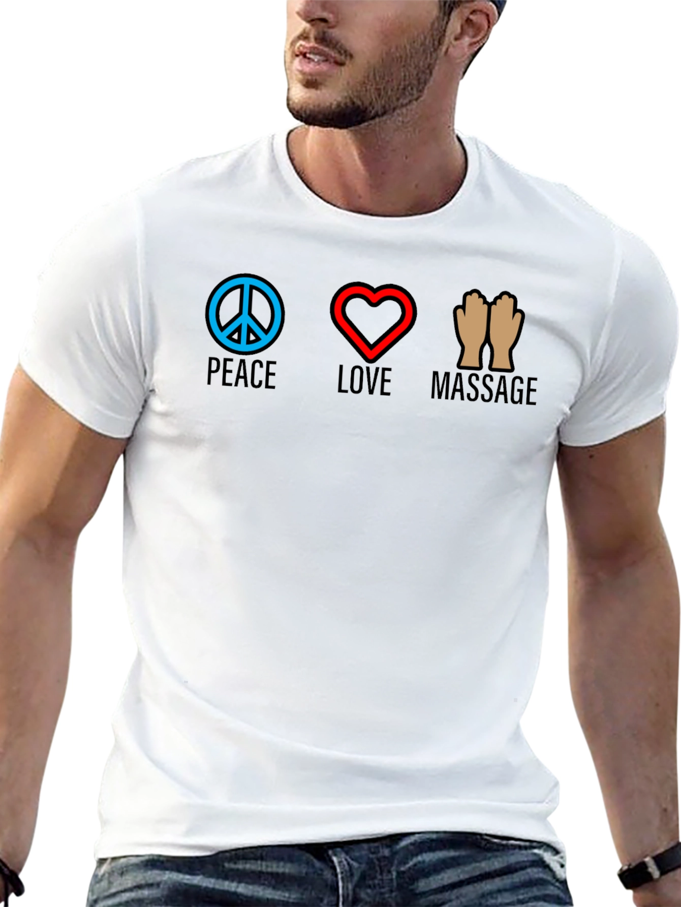 Peace Love Massage T-Shirt - Relax & Rejuvenate