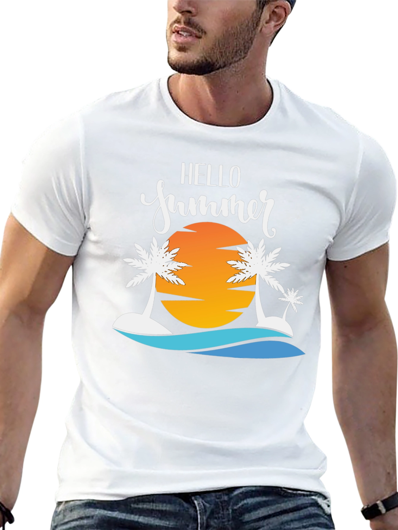 Hello Summer Graphic Tee - Beach Vibes