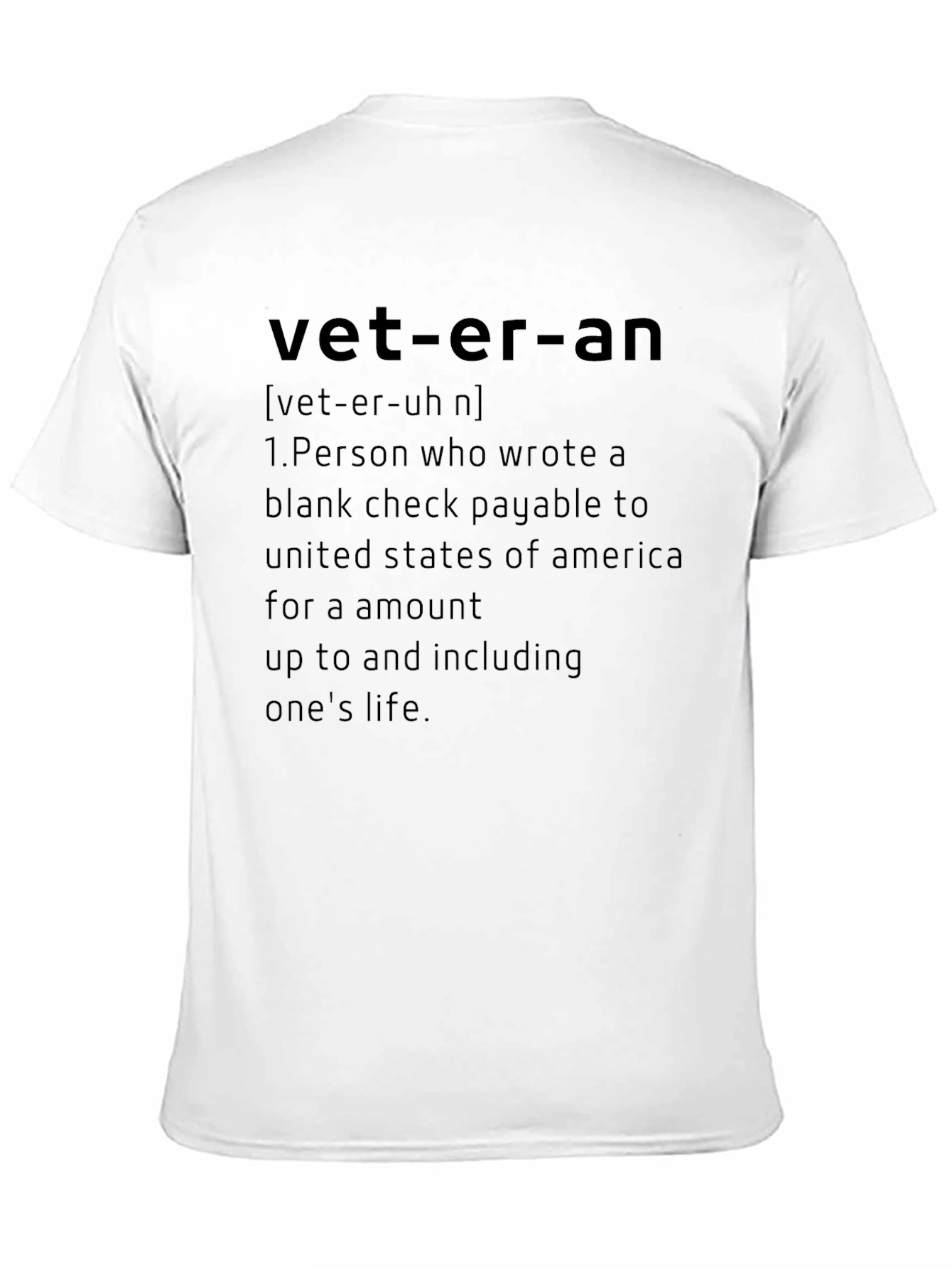 Veteran Definition T-Shirt - Patriotic Tribute