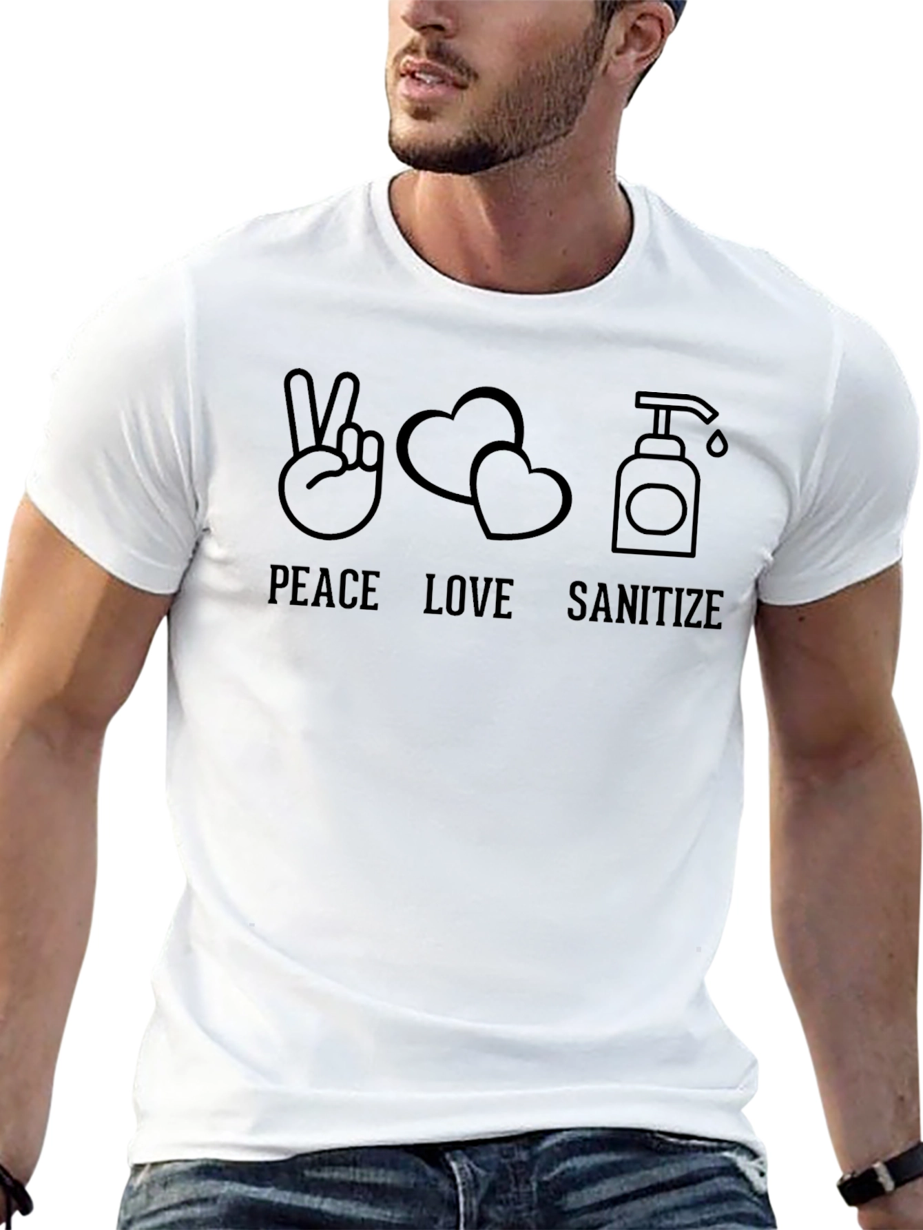 Peace Love Sanitize Graphic T-Shirt