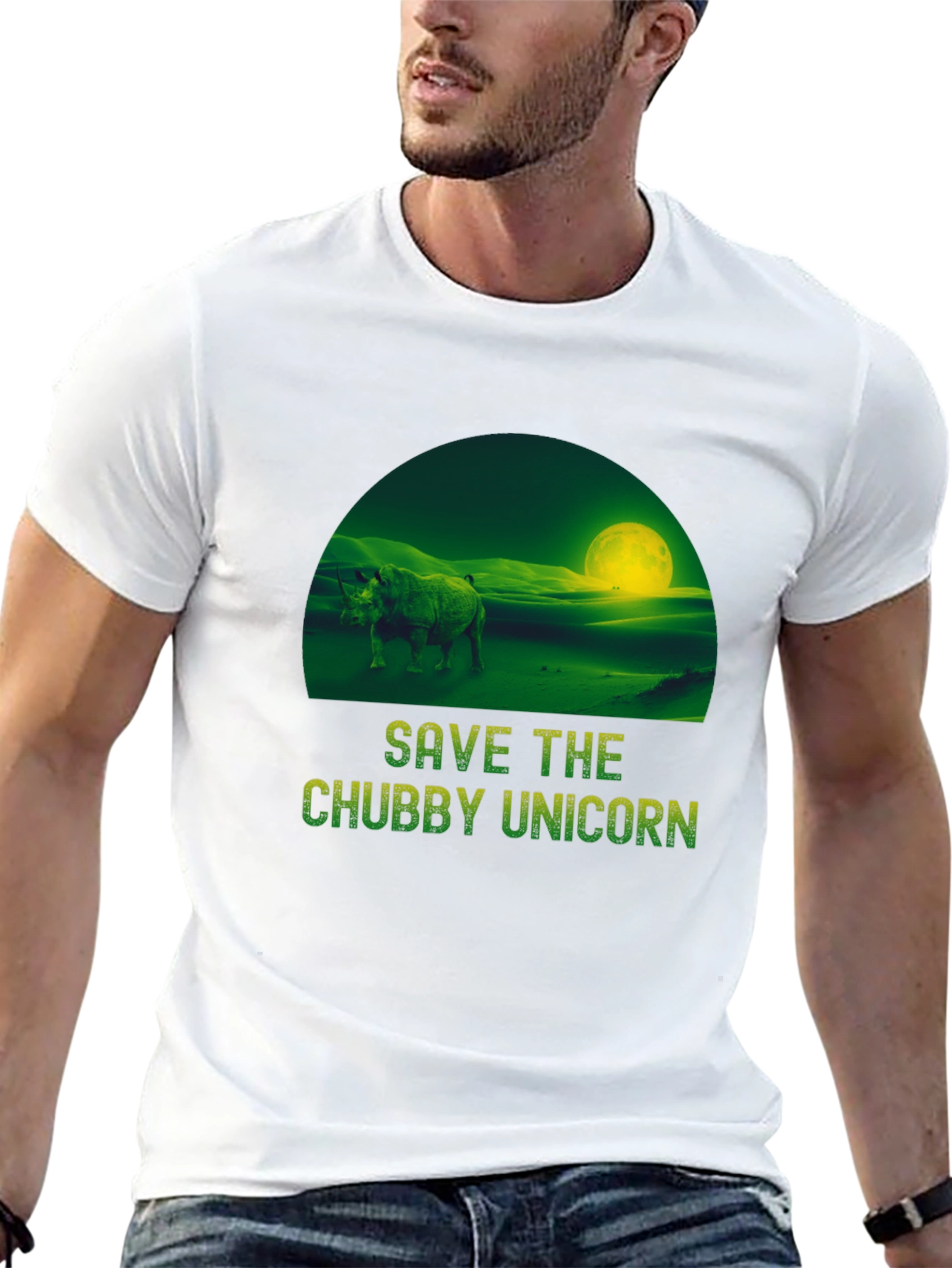 Save the Chubby Unicorn Graphic T-Shirt