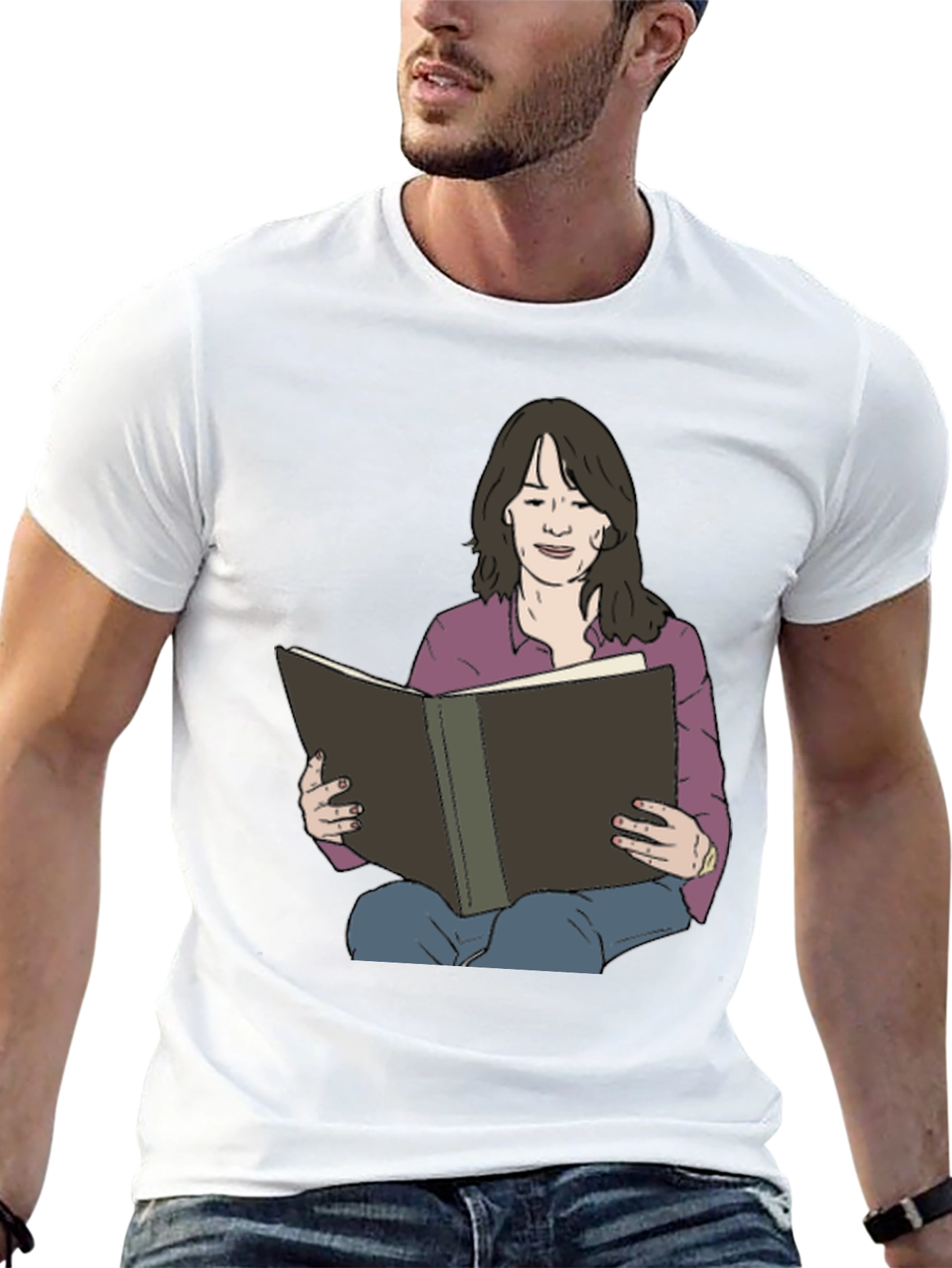 Woman Reading Book Graphic Tee