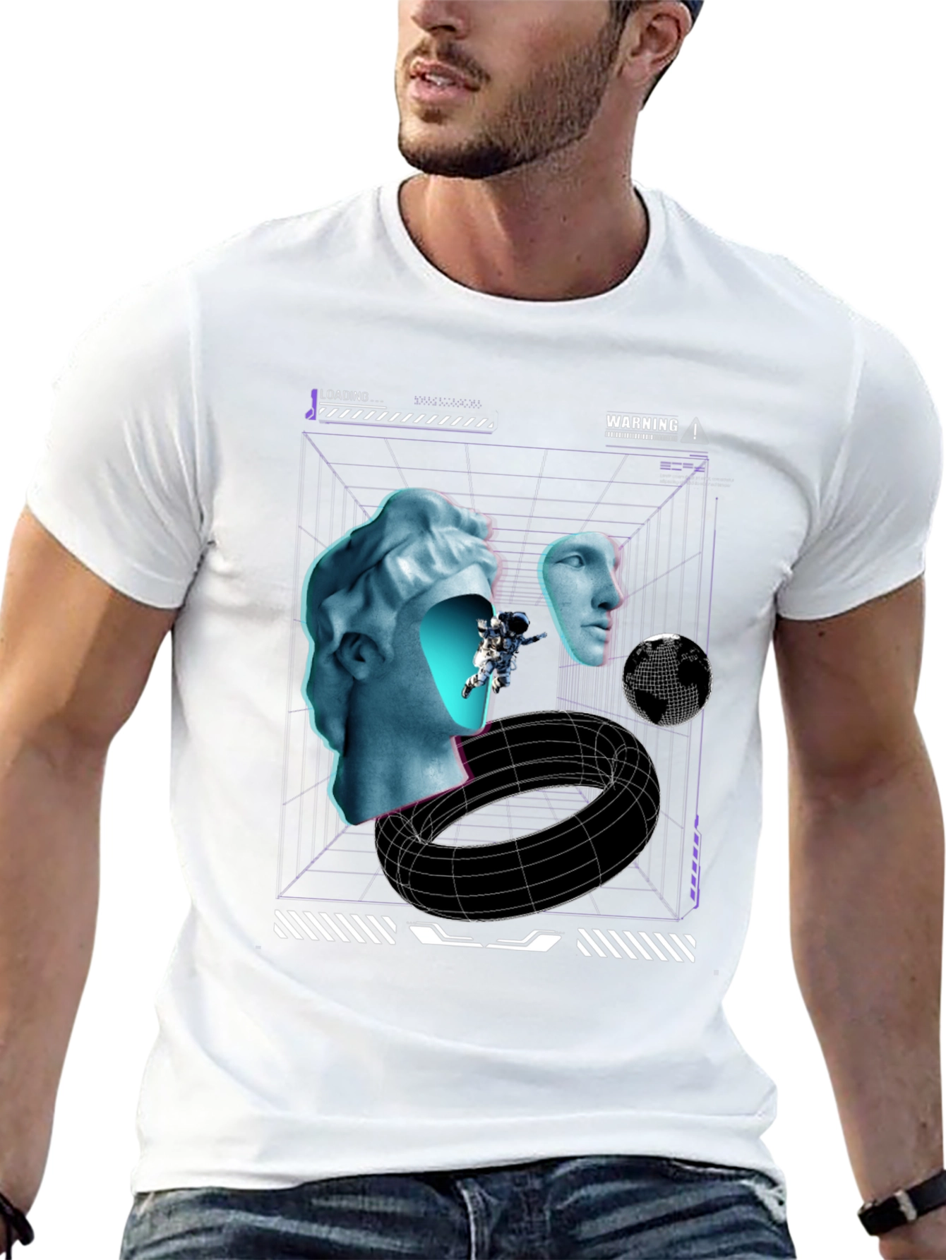 Cyberpunk Sculpture Black T-Shirt