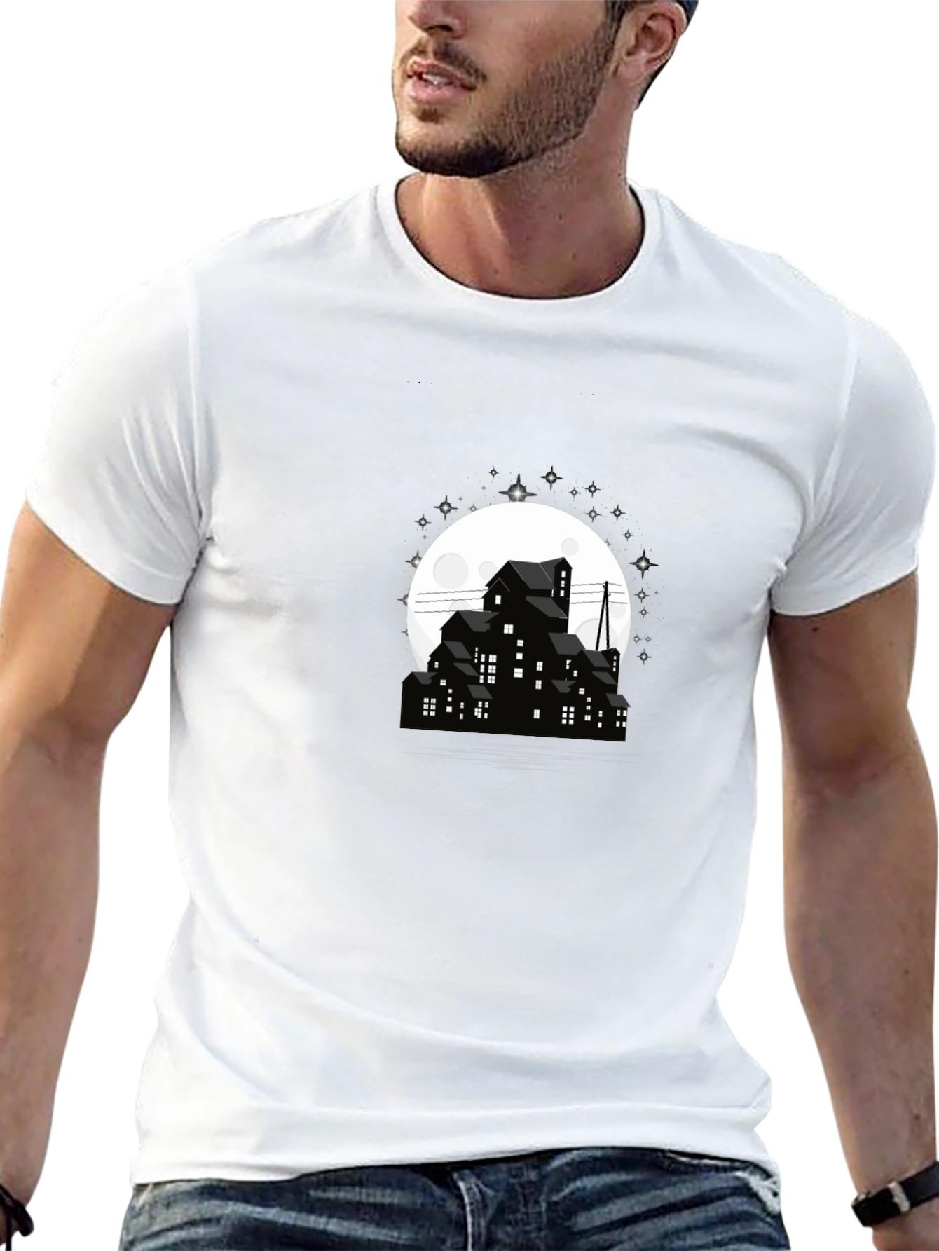 Moonlit City T-Shirt - Dark and Stylish