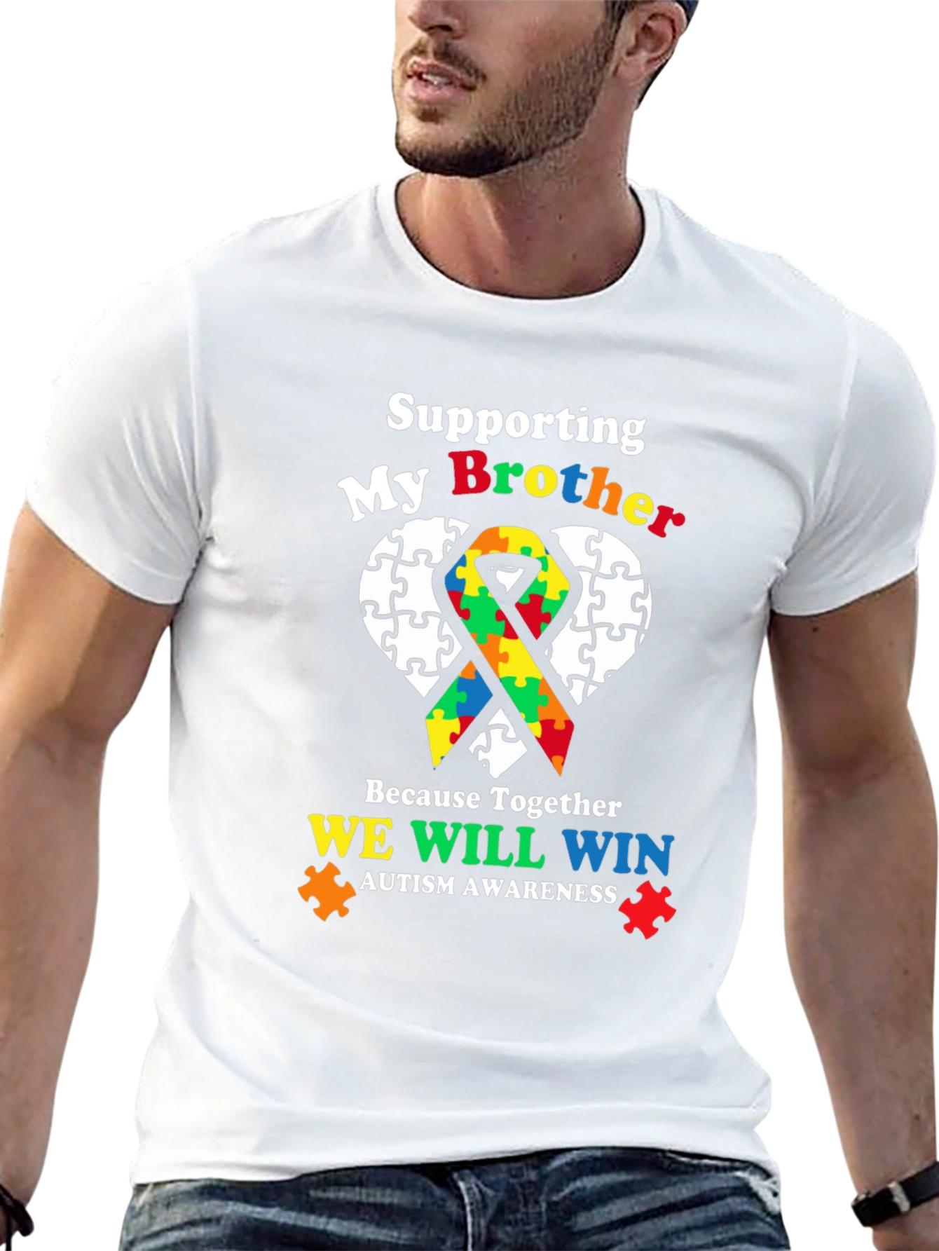 Supporting My Brother Autism Awareness T-Shirt