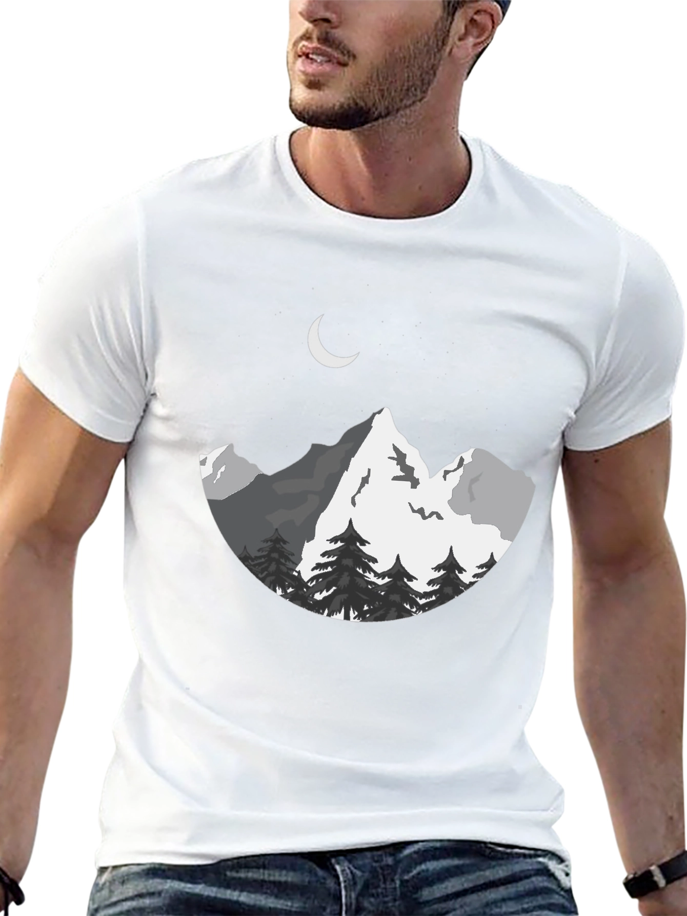 Mountainscape Graphic Tee - Black
