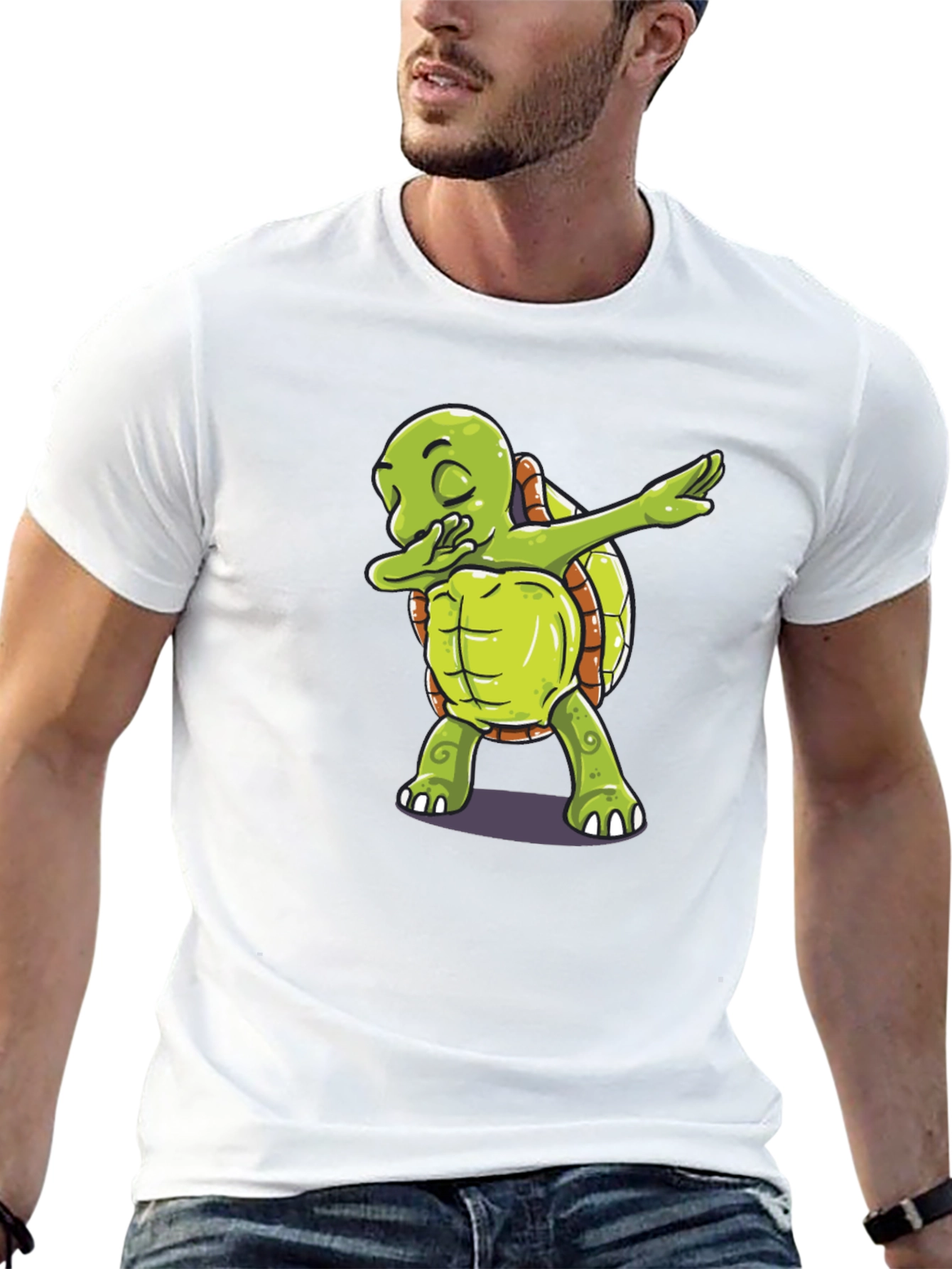 Dabbing Turtle Graphic Tee - Cool Animal T-Shirt