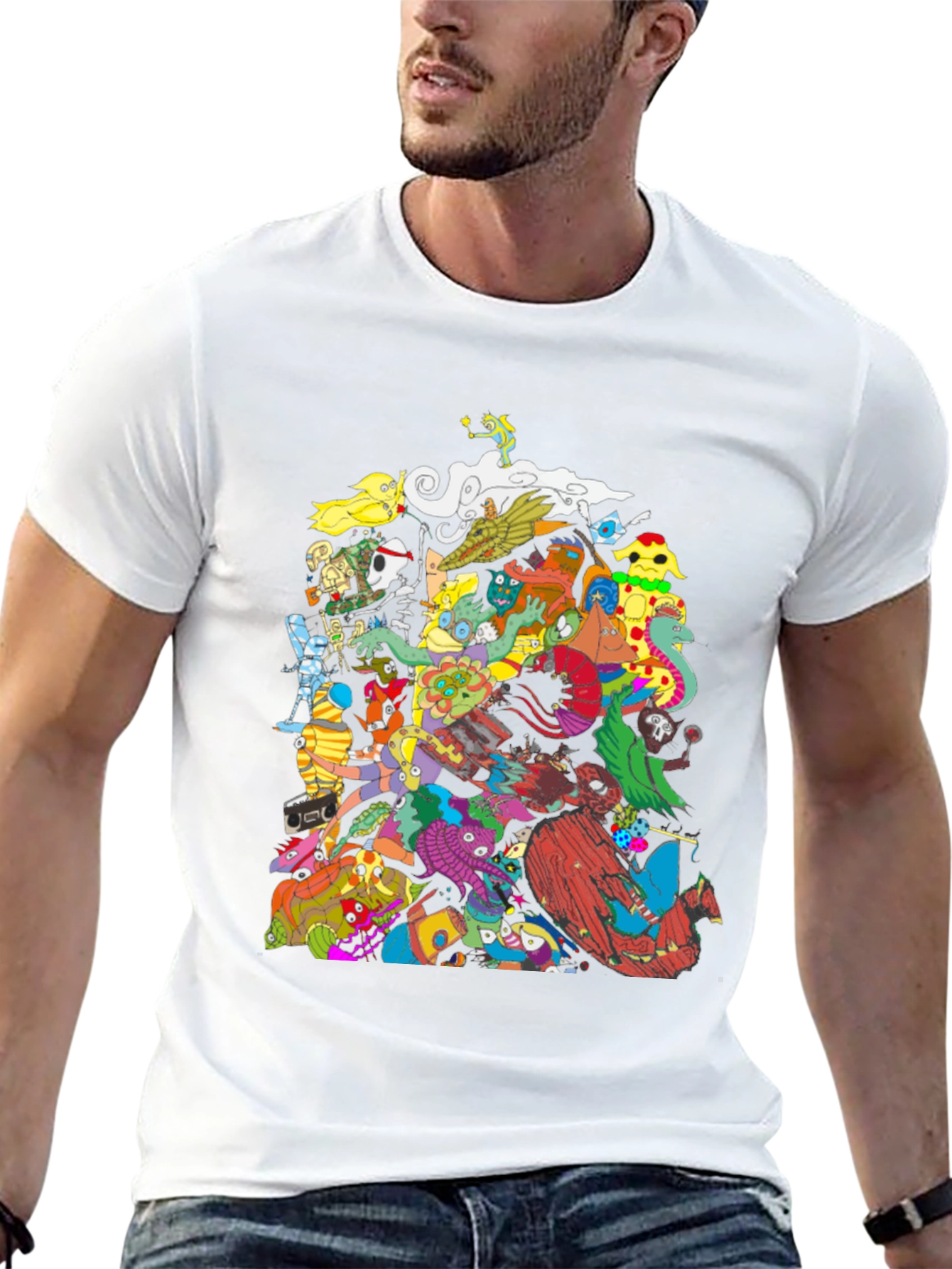 Funky Monster Mash T-Shirt - Black