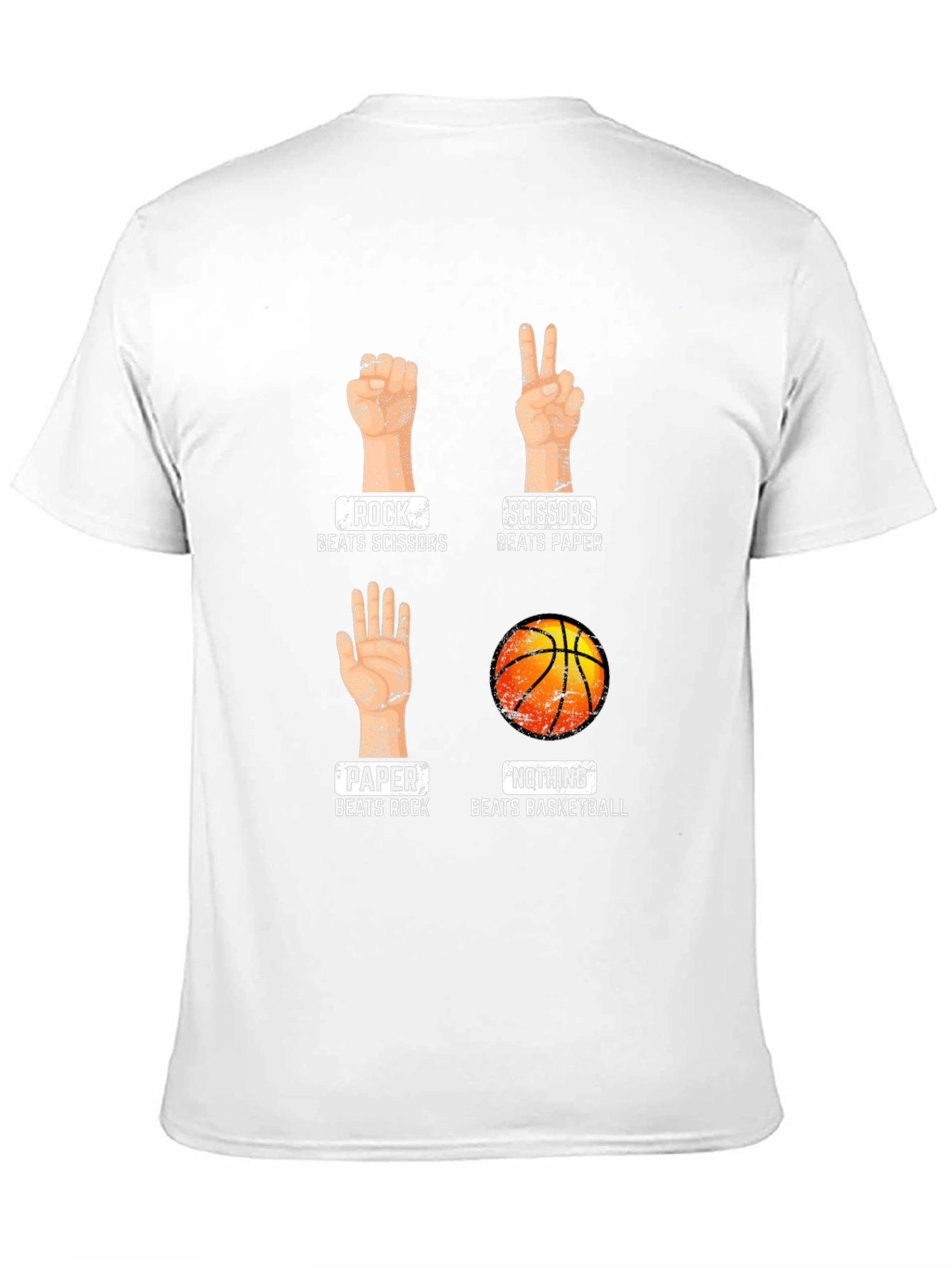 Rock Paper Scissors Basketball Mens T-Shirt