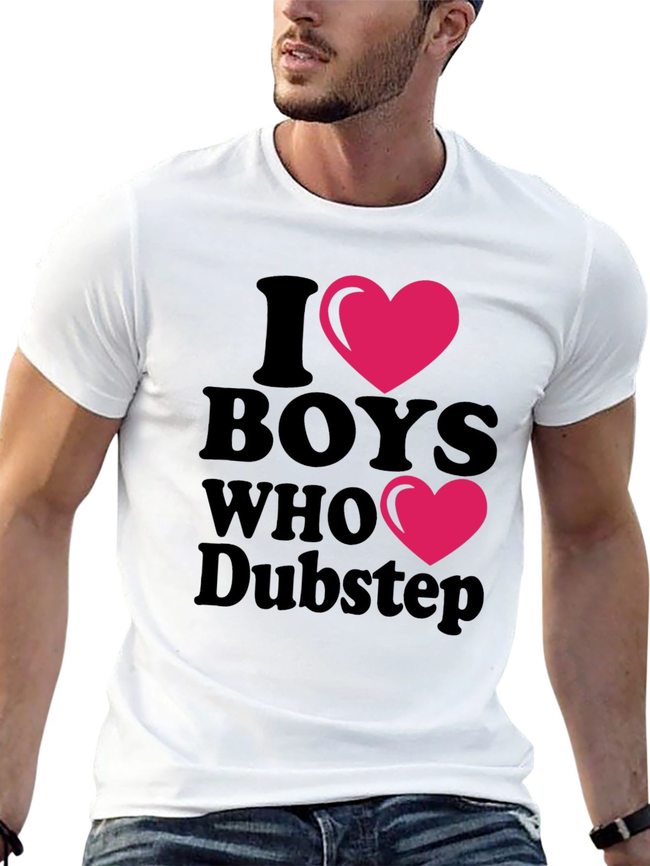 I Heart Boys Who Dubstep Black T-Shirt
