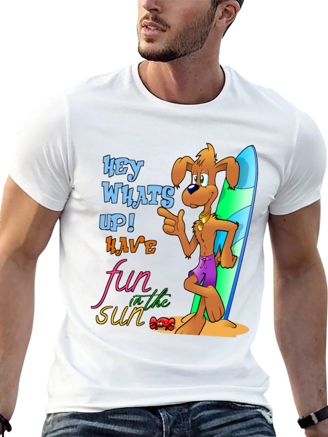 Fun in the Sun Dog Graphic T-Shirt