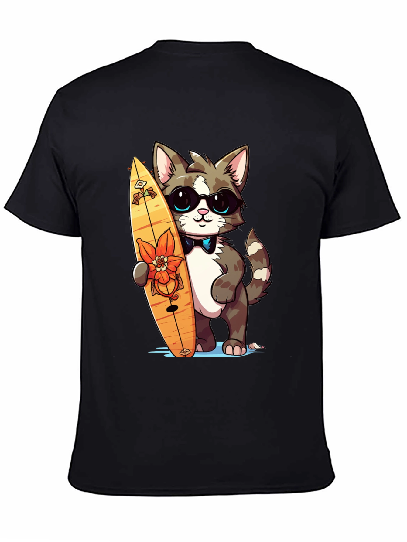 Cool Cat Surfer Graphic Tee