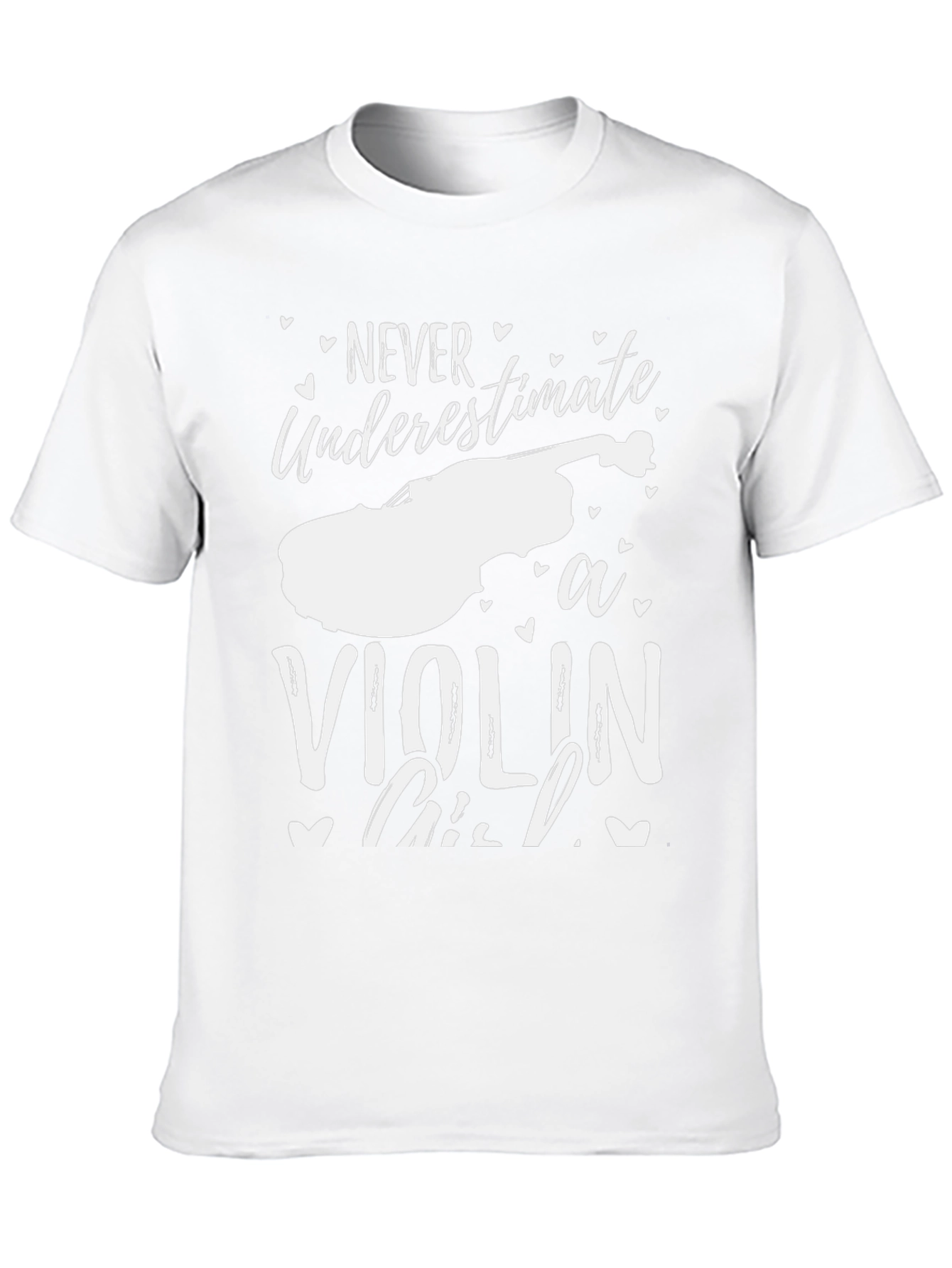 Never Underestimate a Violin Girl Black T-Shirt