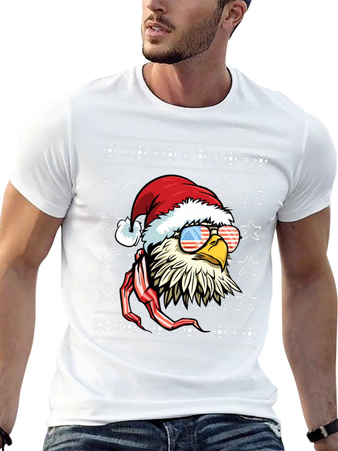 Patriotic Eagle Christmas T-Shirt