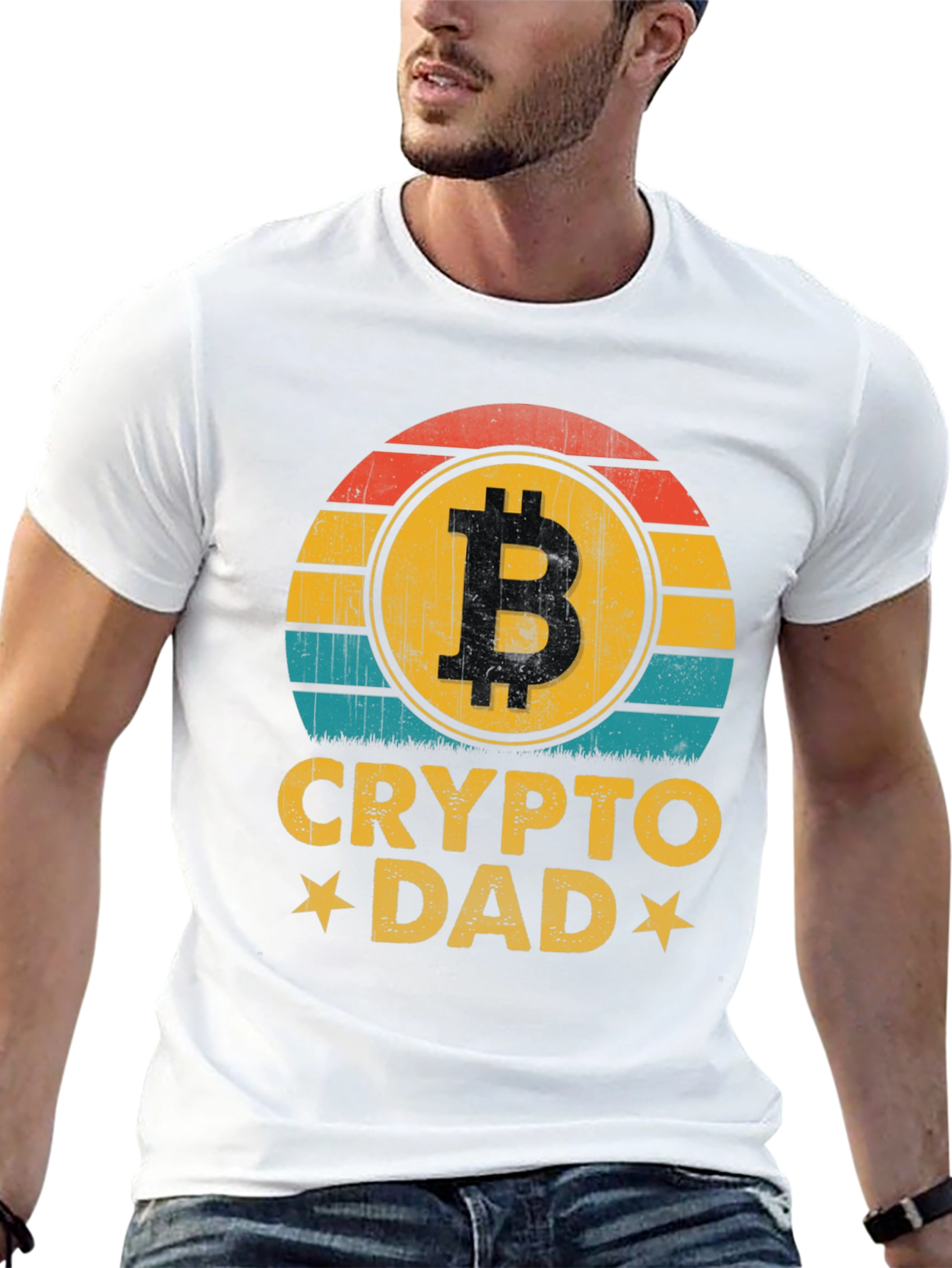 Crypto Dad T-Shirt - Bitcoin Lover Gift