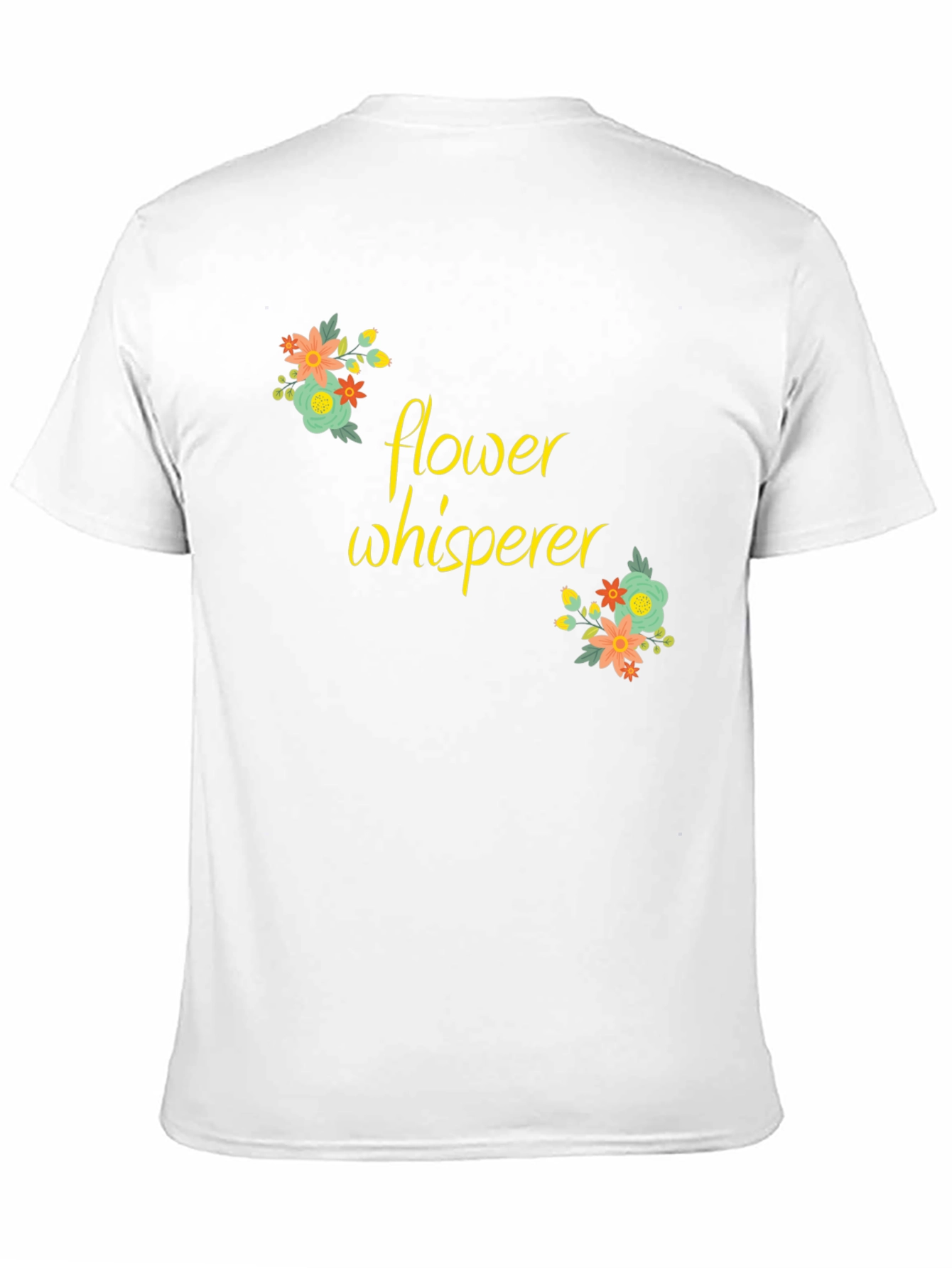 Flower Whisperer Graphic Tee - Black Cotton T-Shirt