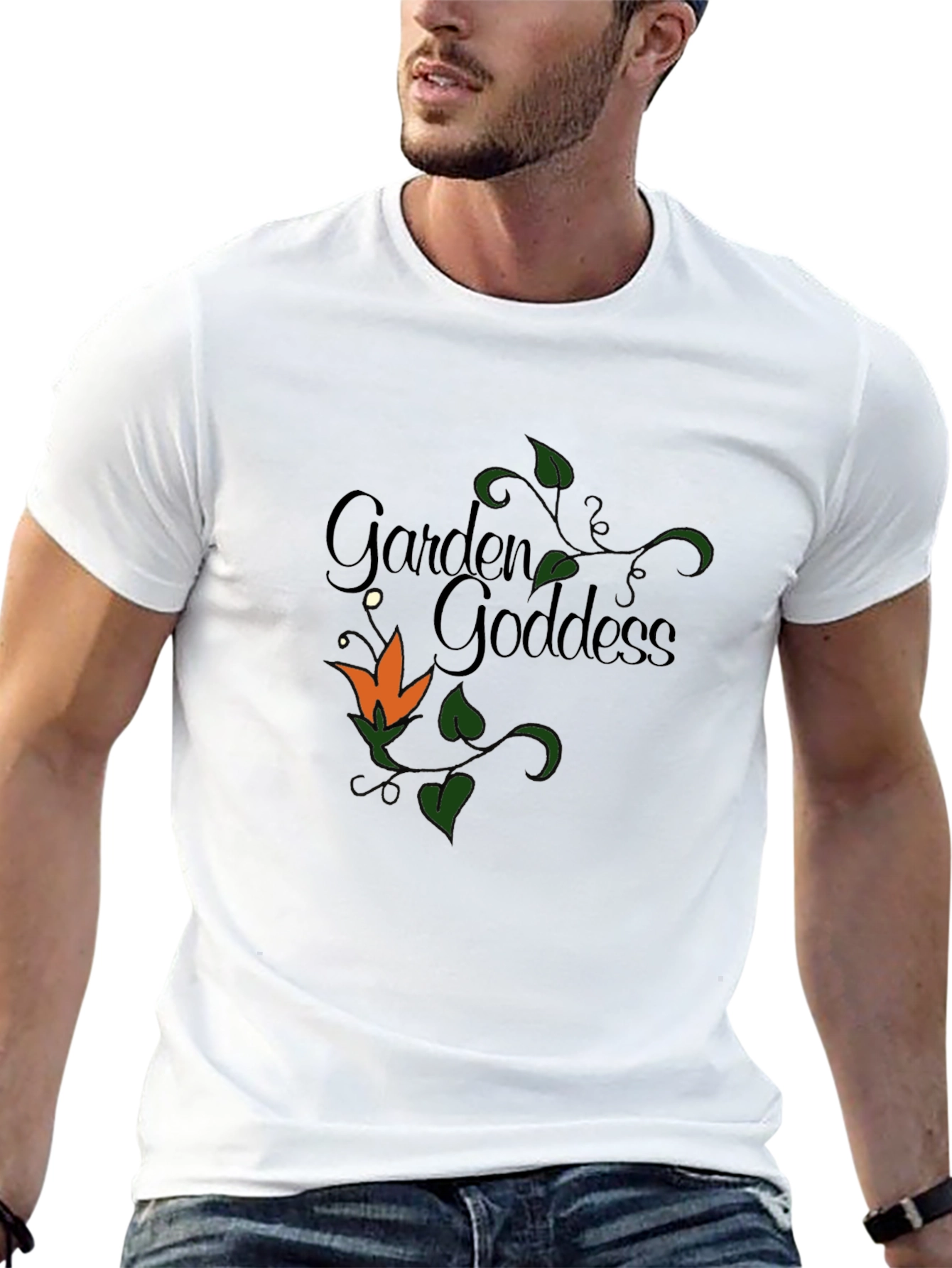 Garden Goddess T-Shirt - Floral Design