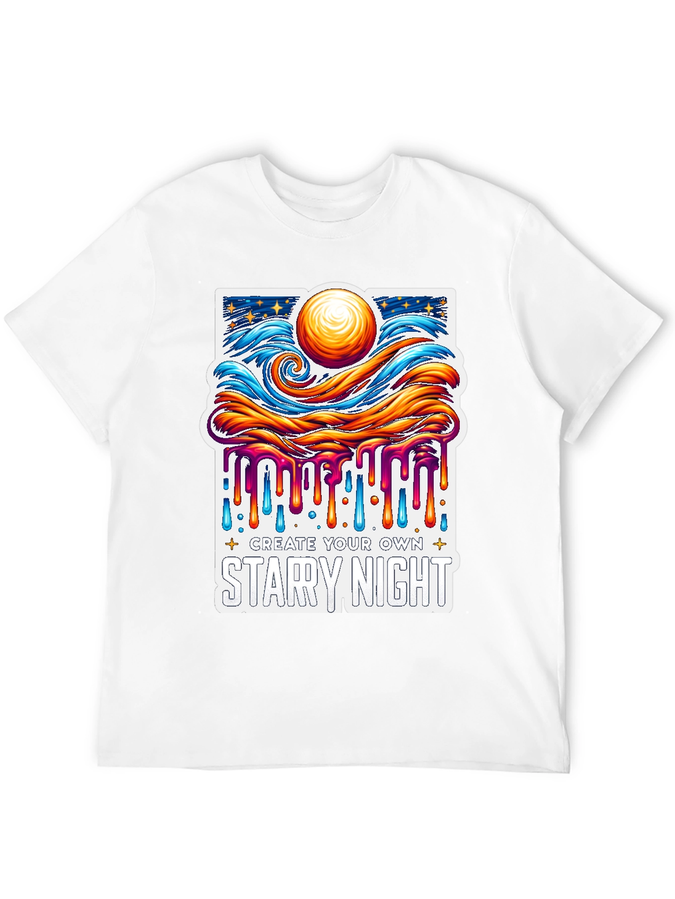 Starry Night Graphic Tee - Art Inspired Unisex Shirt