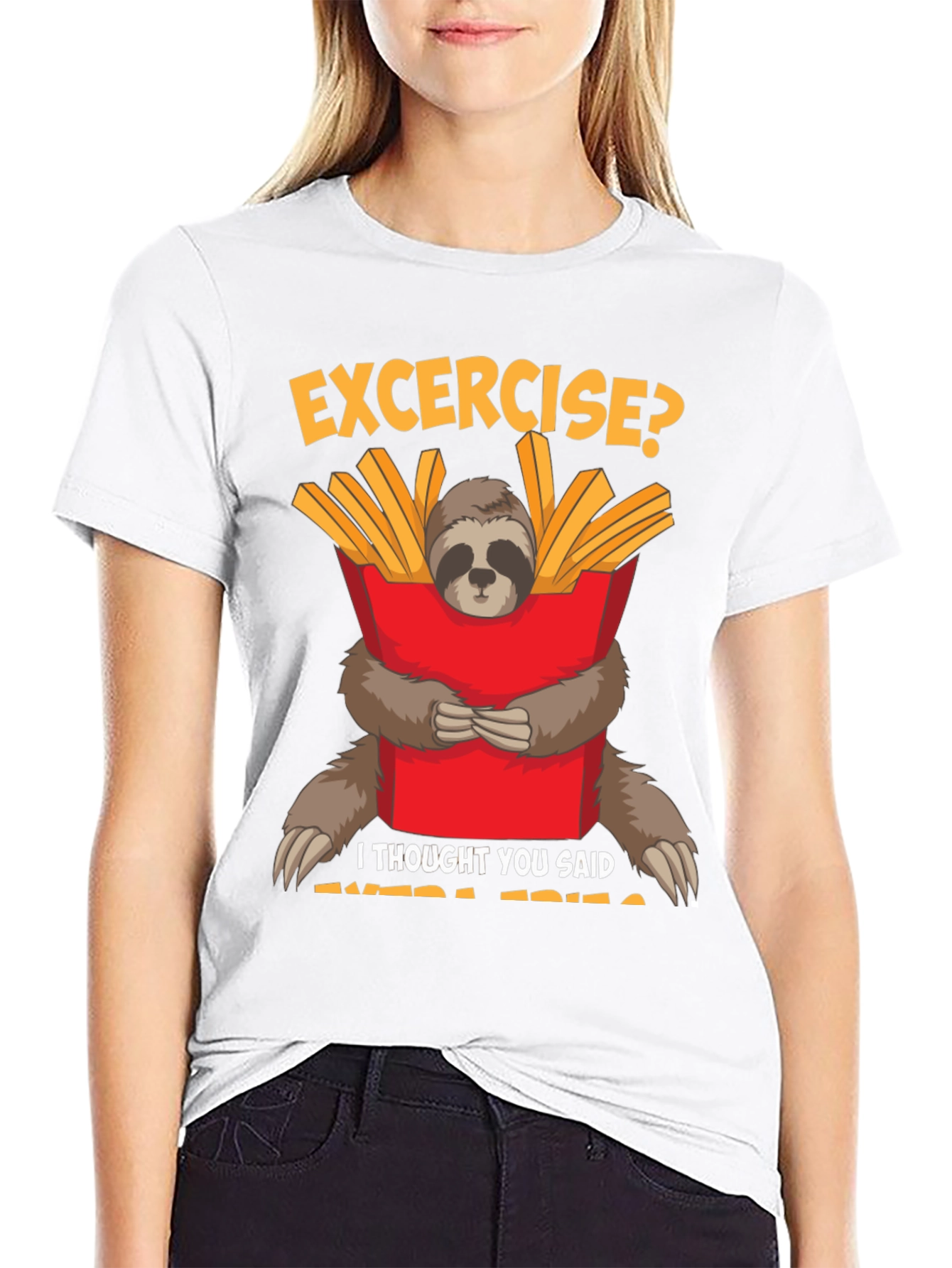 Sloth Extra Fries Graphic Tee
