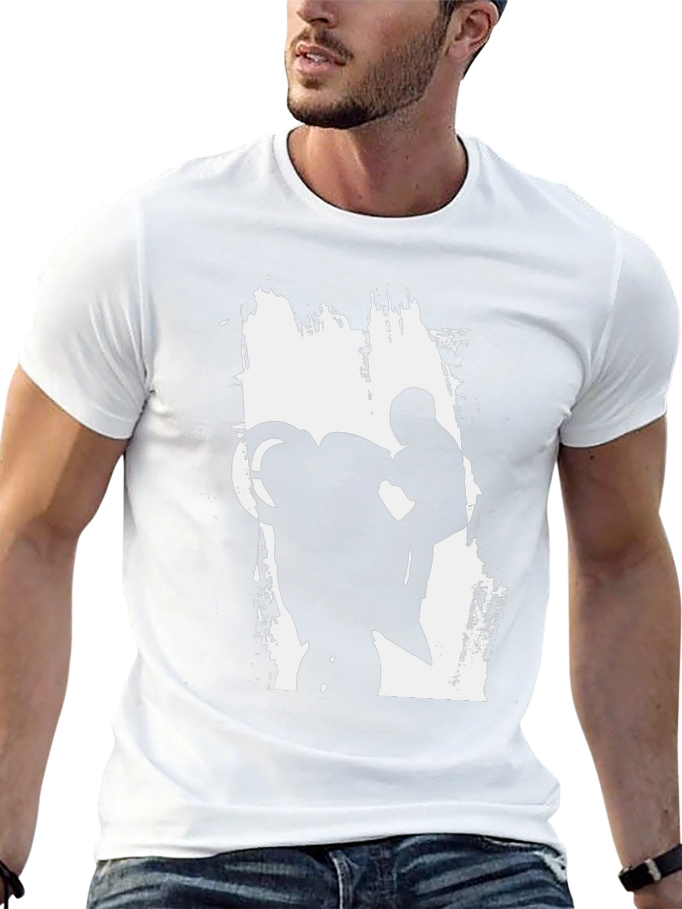 Motorcycle Wheelie Graphic Tee - Black