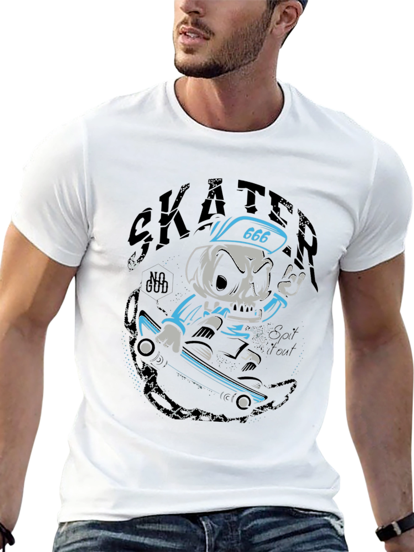 Skull Skater Graphic T-Shirt