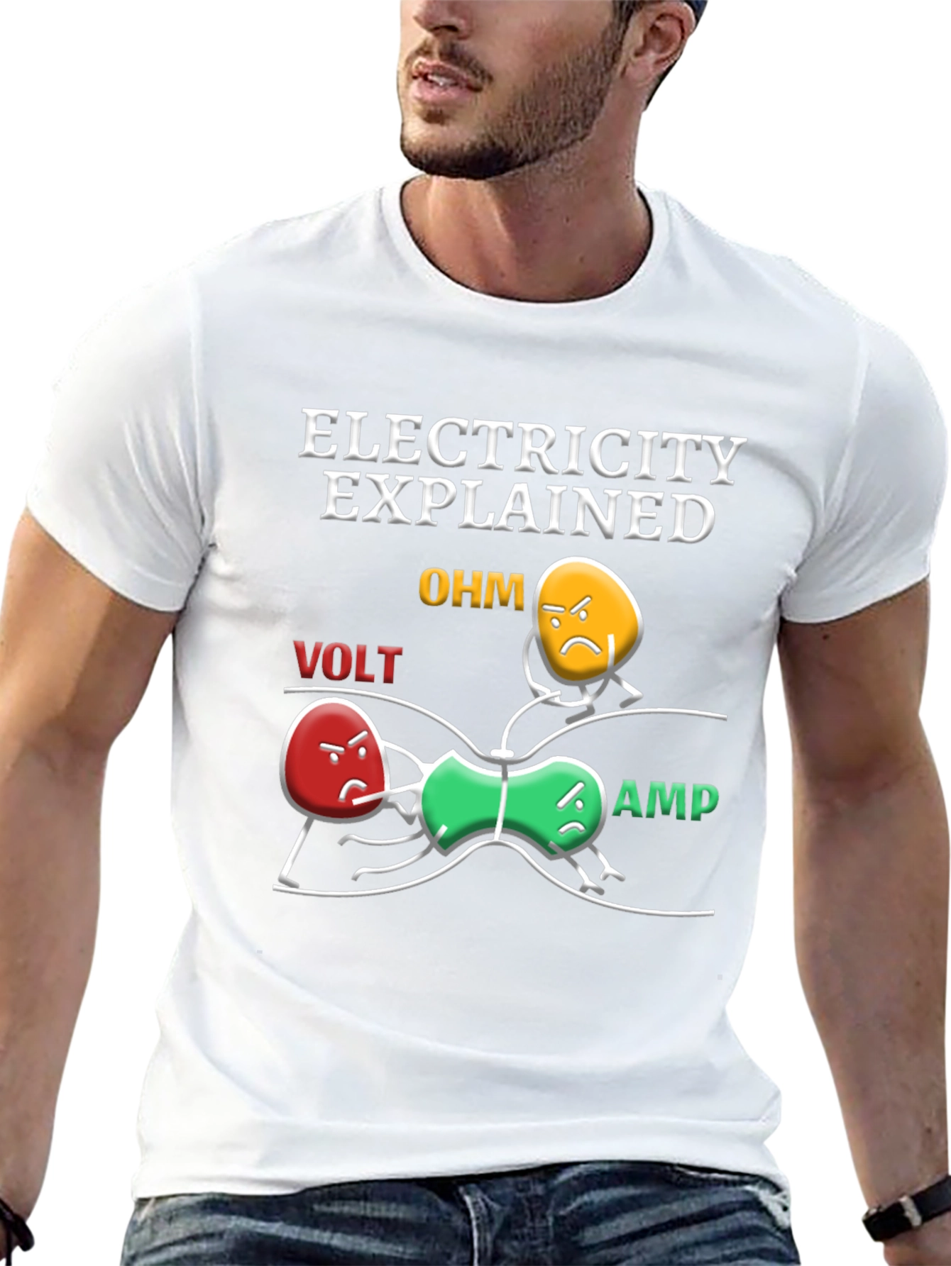 Electricity Explained T-Shirt Ohm Volt Amp