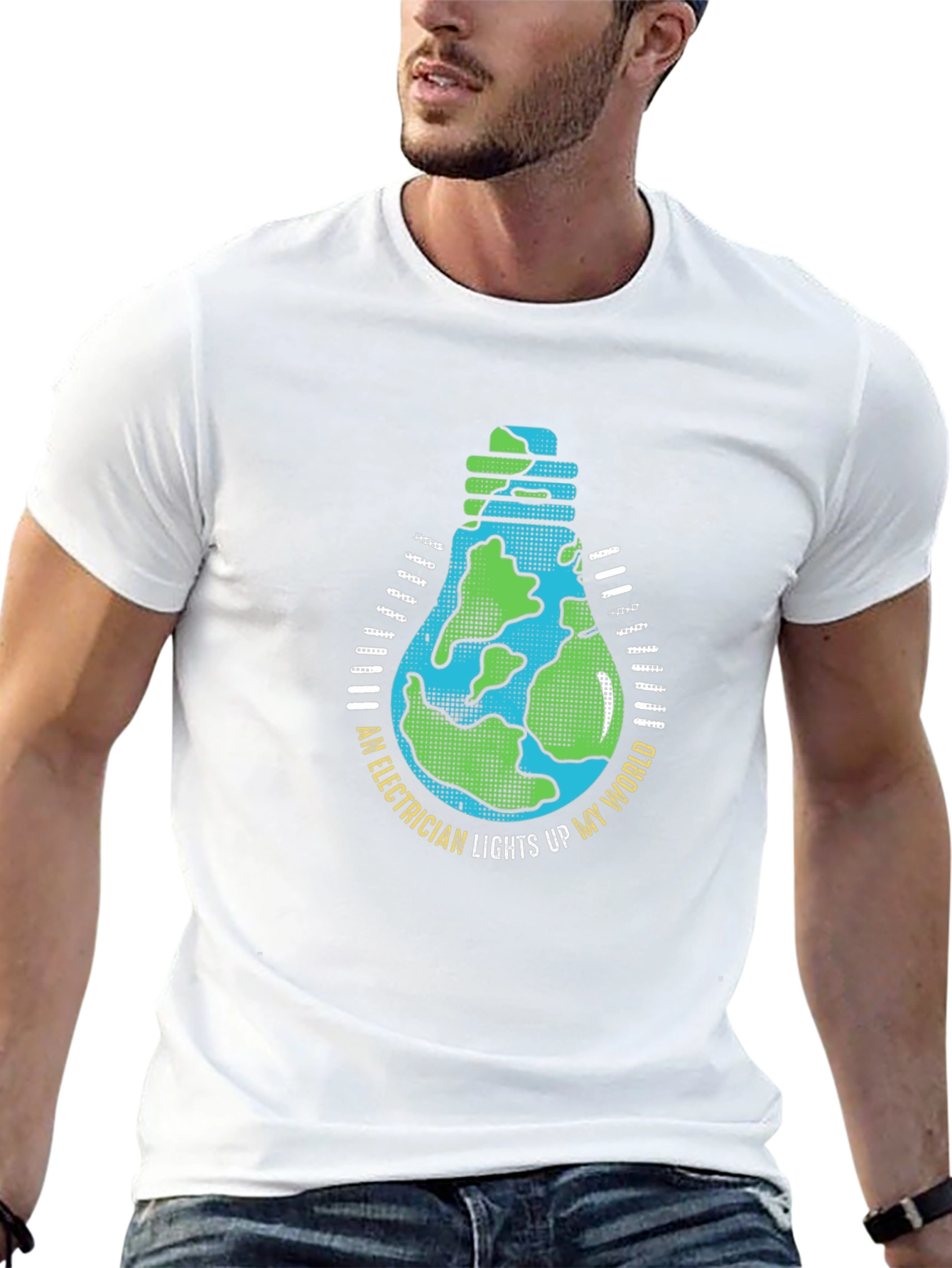 Electrician Lights Up My World T-Shirt