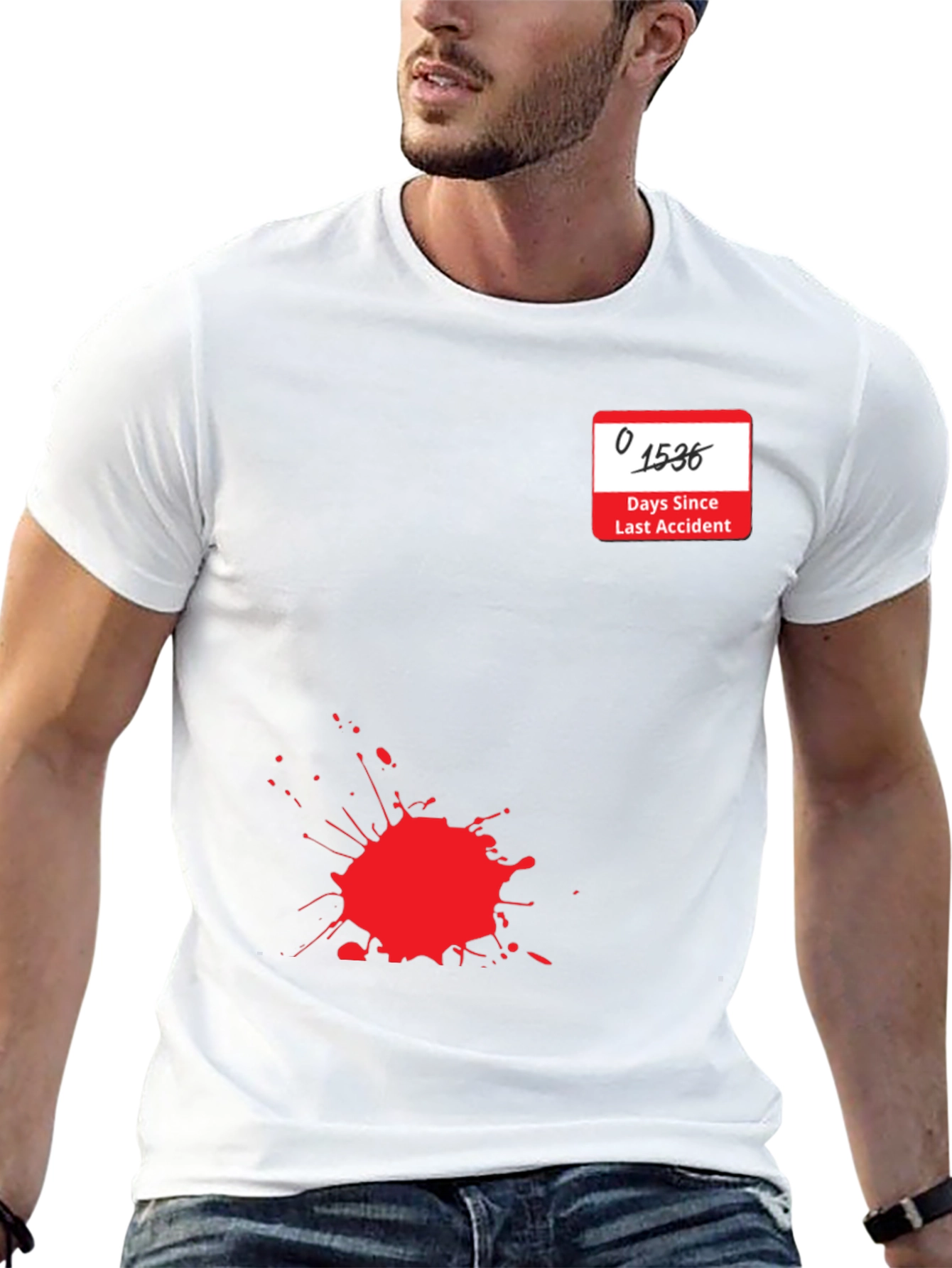 Accident Free Days Graphic Tee - Black