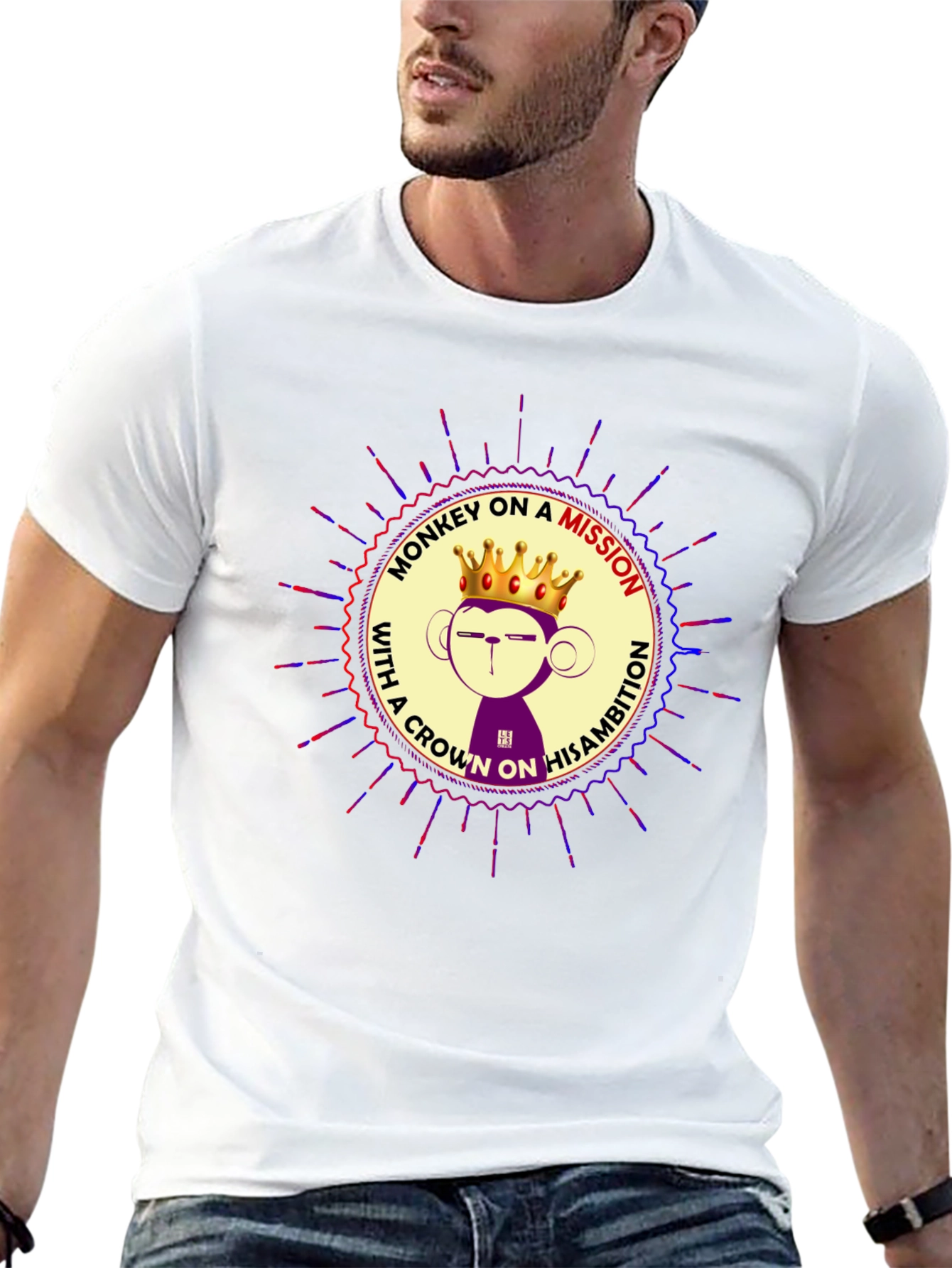 Monkey on a Mission Graphic T-Shirt