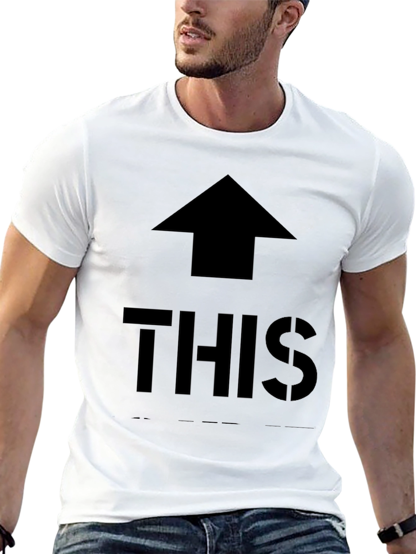 Up This Black Graphic Tee